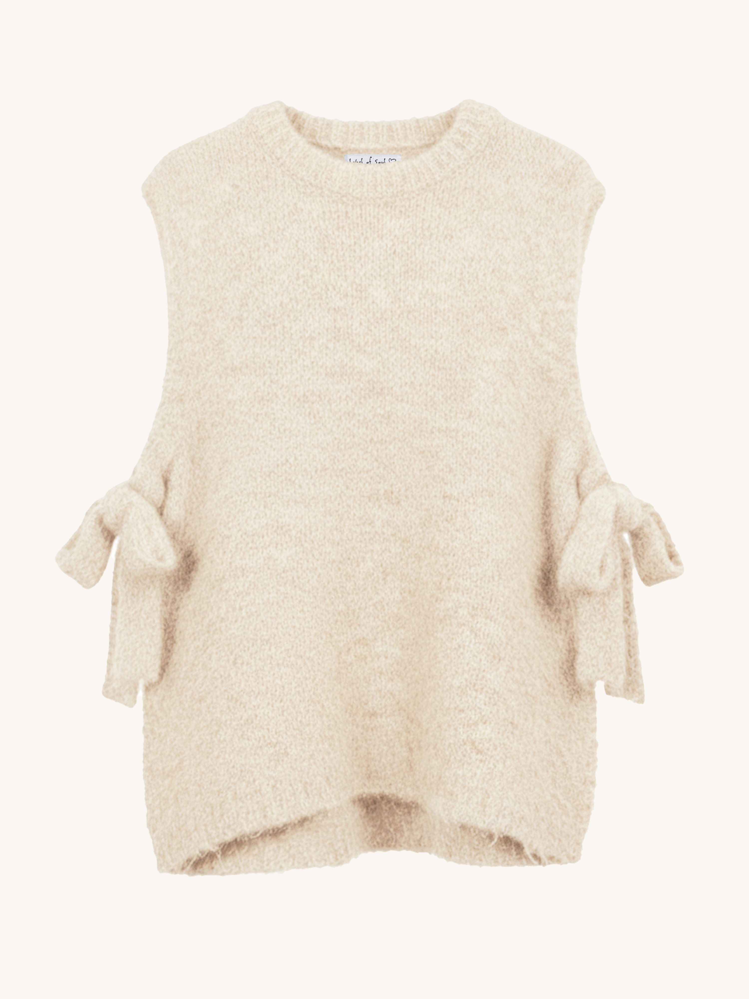 Pullunder mit Alpakawollanteil - Creme