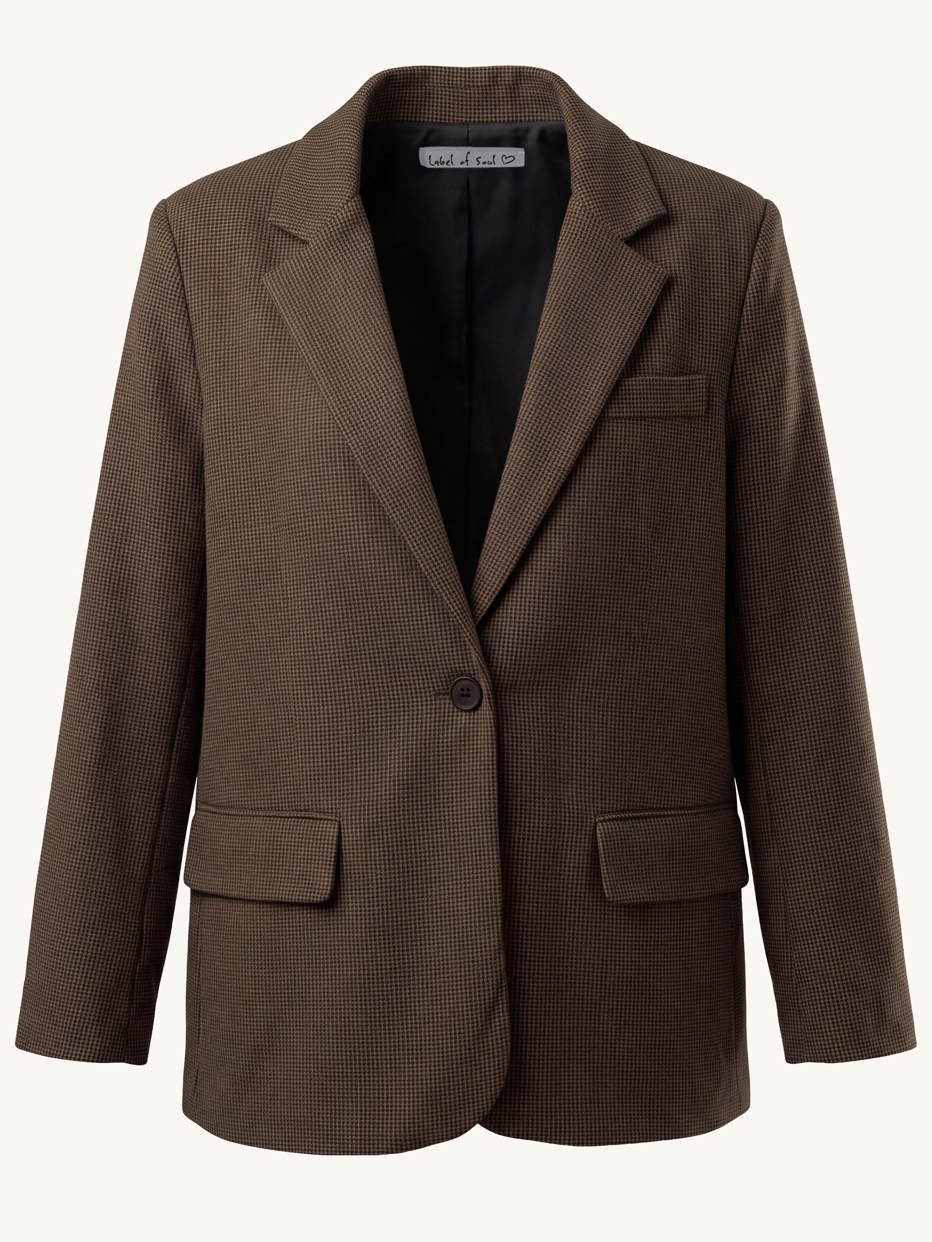 Oversize Blazer Jacke - KARO - Moro