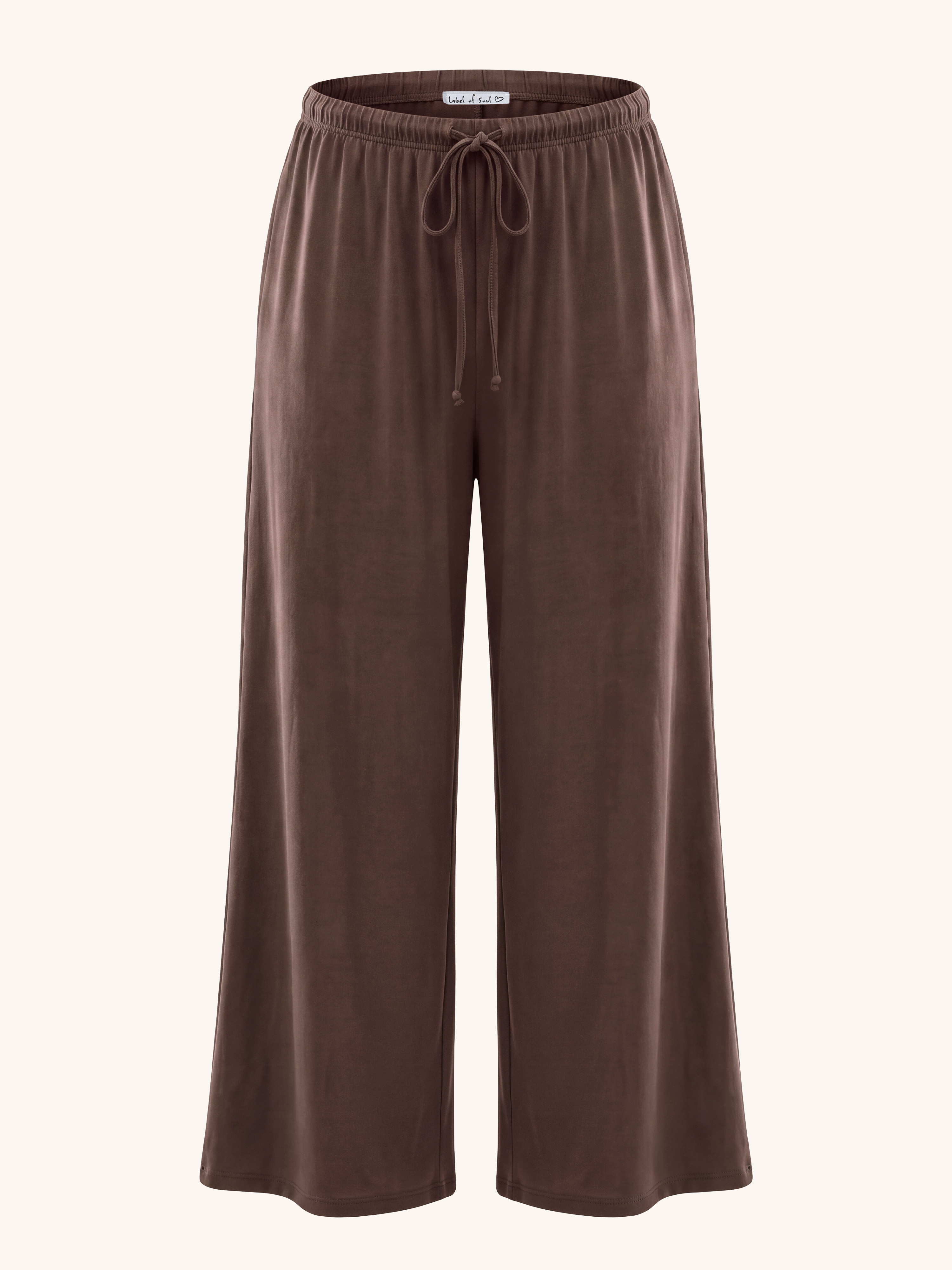 Basic Oversize Loungewear Palazzo Hose - Schoko