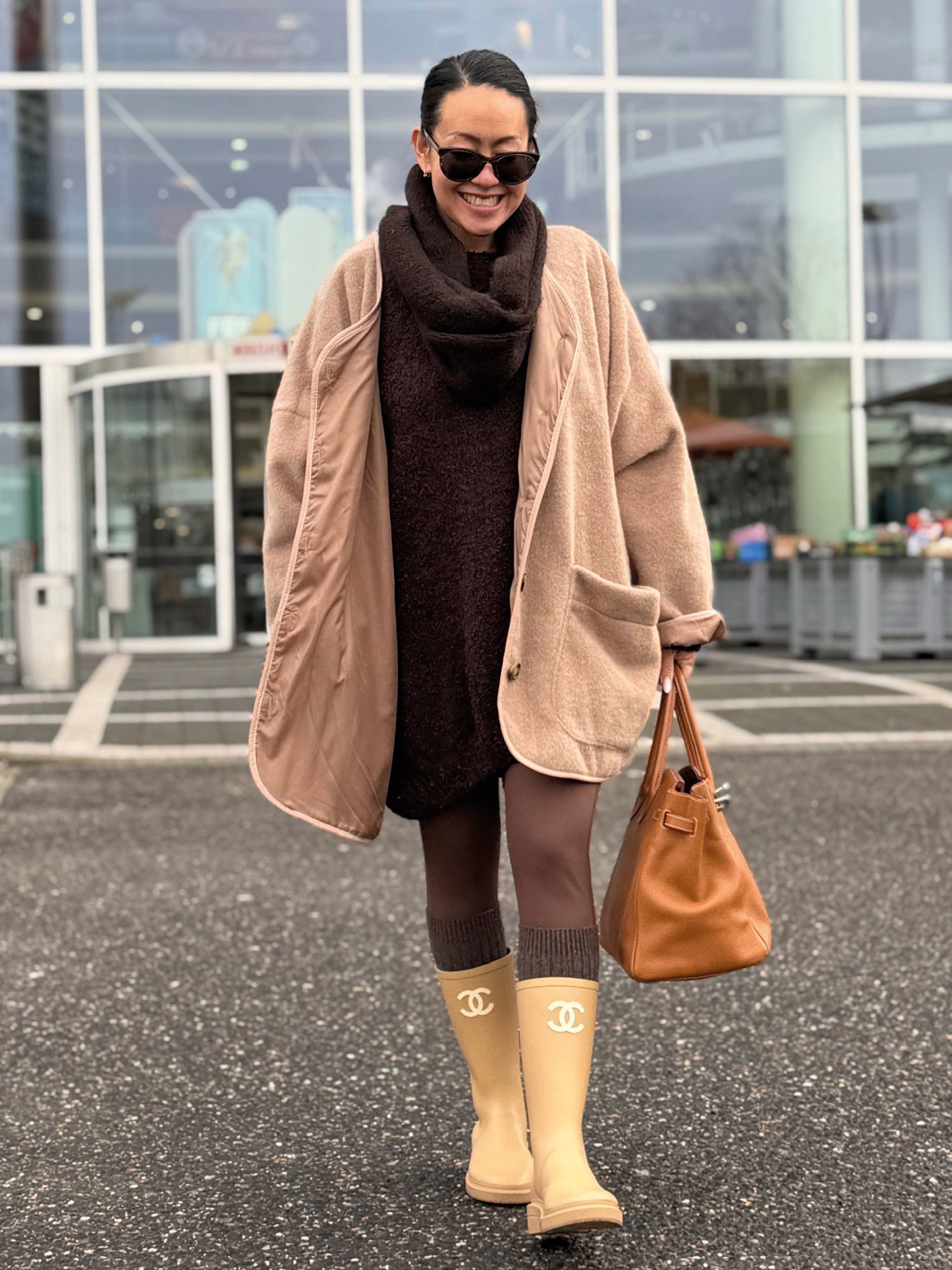 Oversize Jacke - SIGNATURE - Chestnut inkl. Gratisbrosche