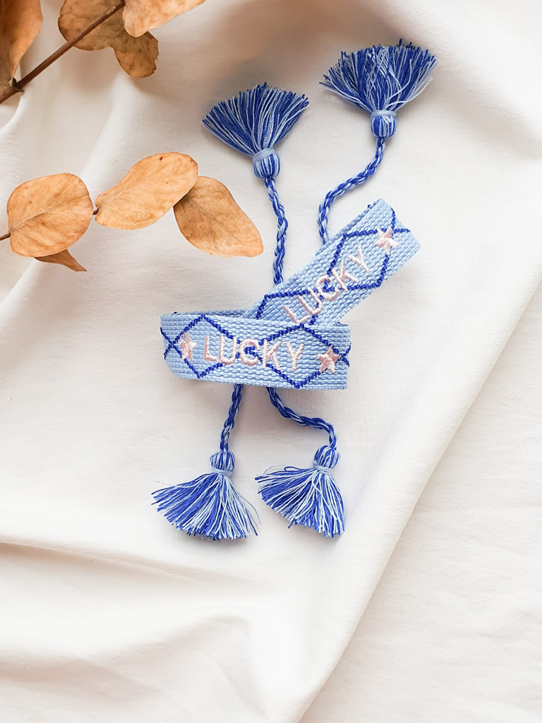 Trendarmband - Lucky - Blau/Rosa