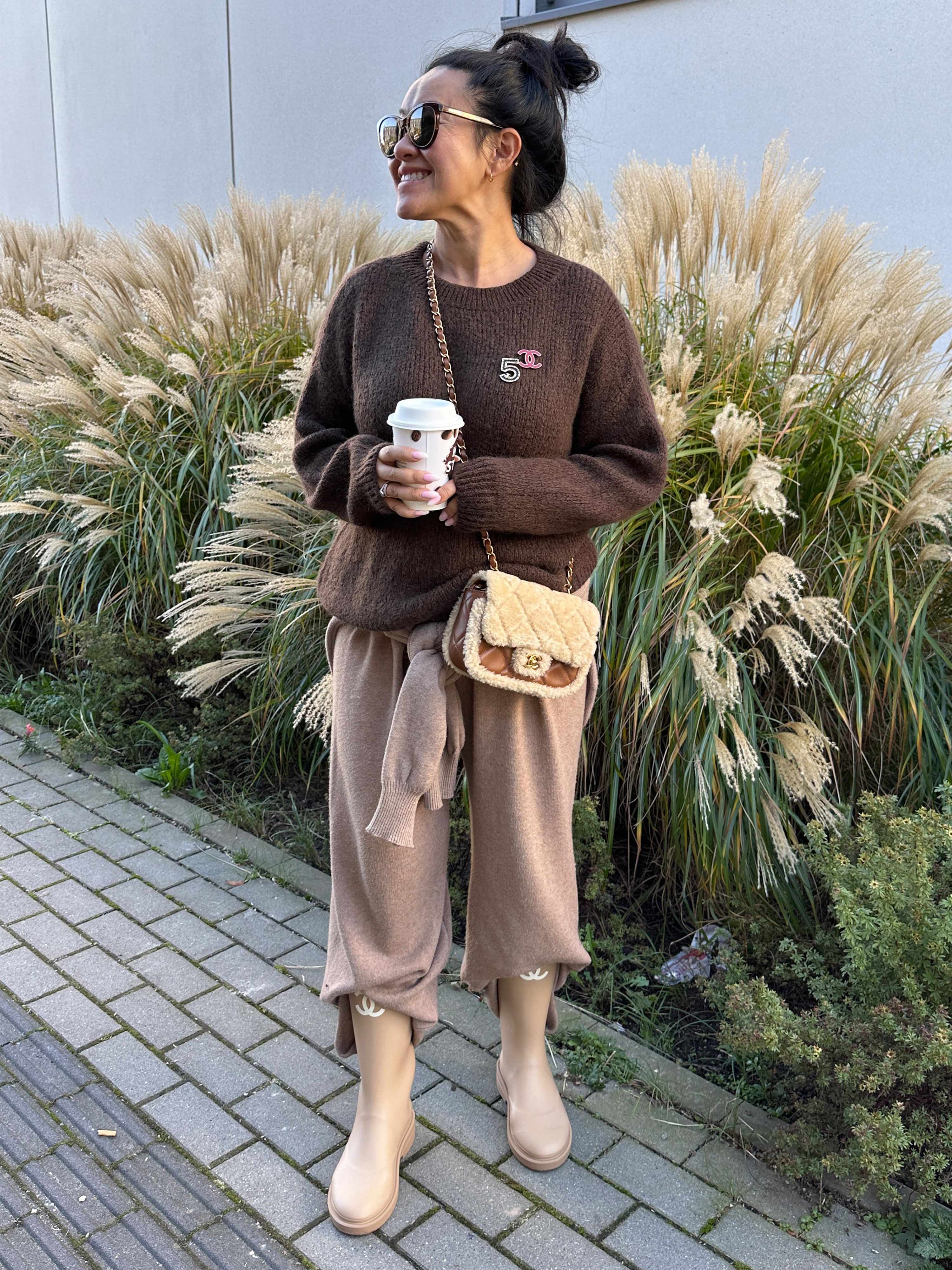 Viskose Strickhose - Camel Viskose Strickhose - Camel