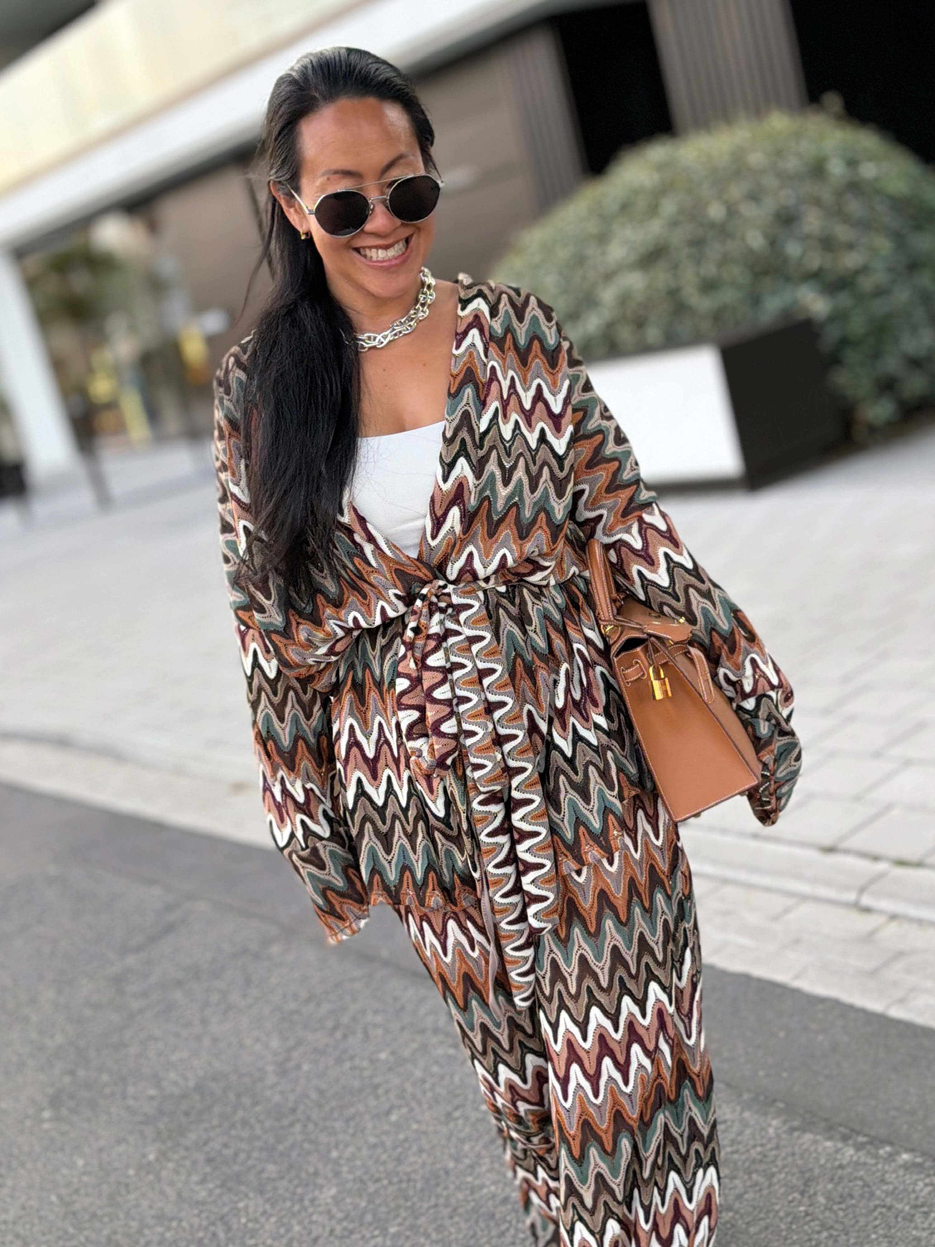 Wickel Kimono Jacke - IBIZA BREEZE - Schoko