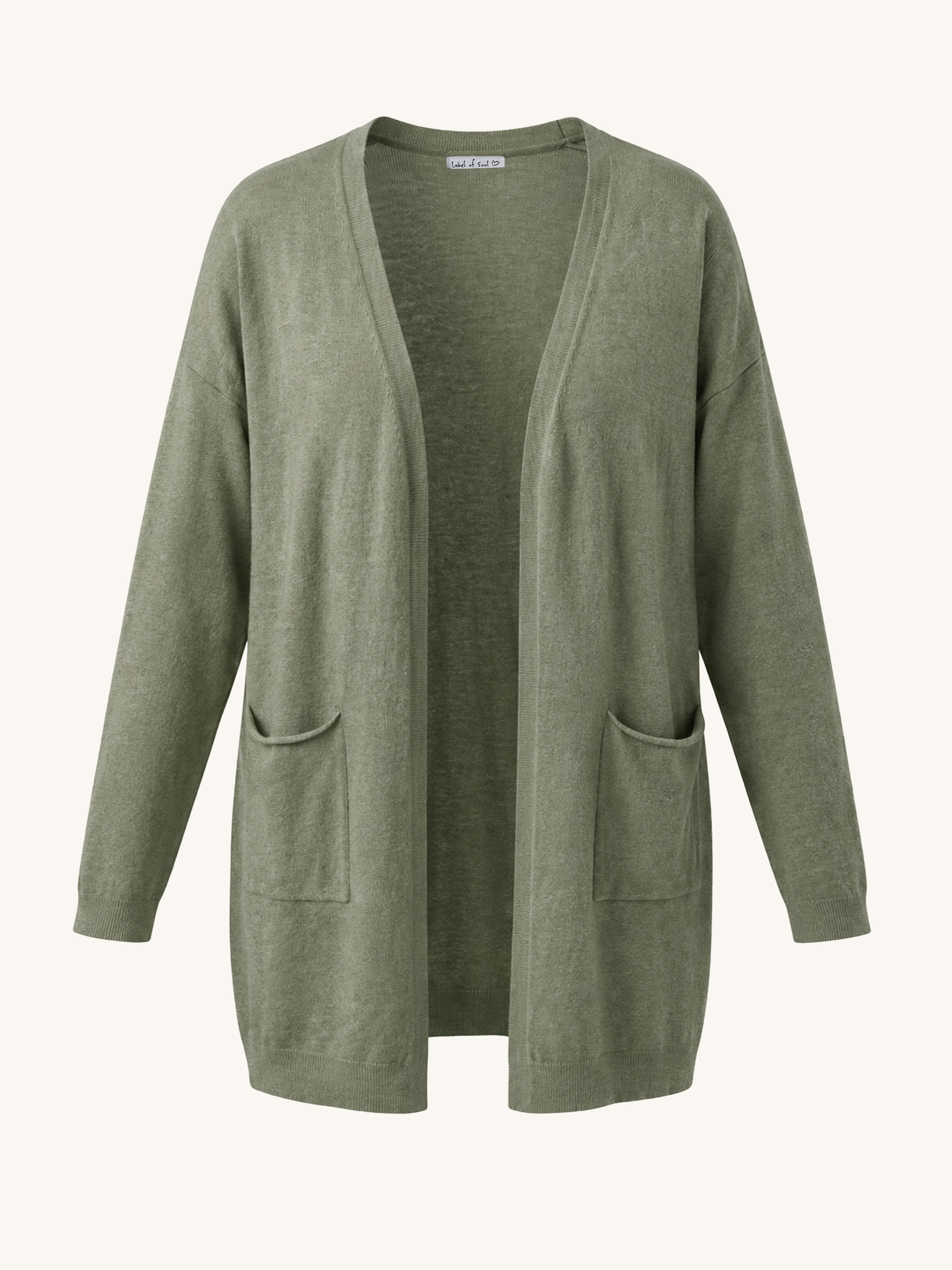 Leichte Oversize Viskose Strickjacke - Matcha