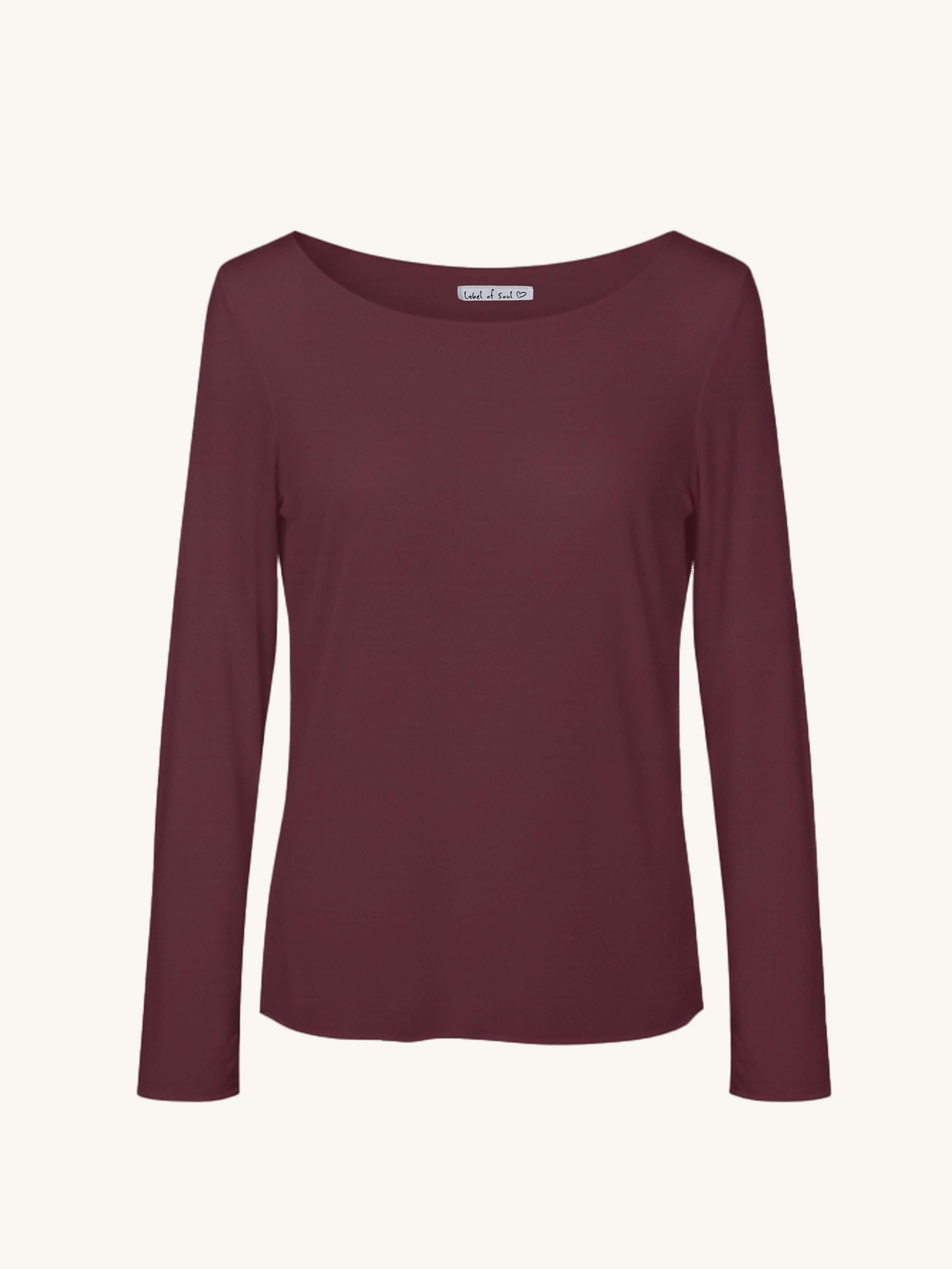 Soft Langarmshirt mit Kaschmiranteil - Burgundy Soft Langarmshirt mit Kaschmiranteil - Burgundy