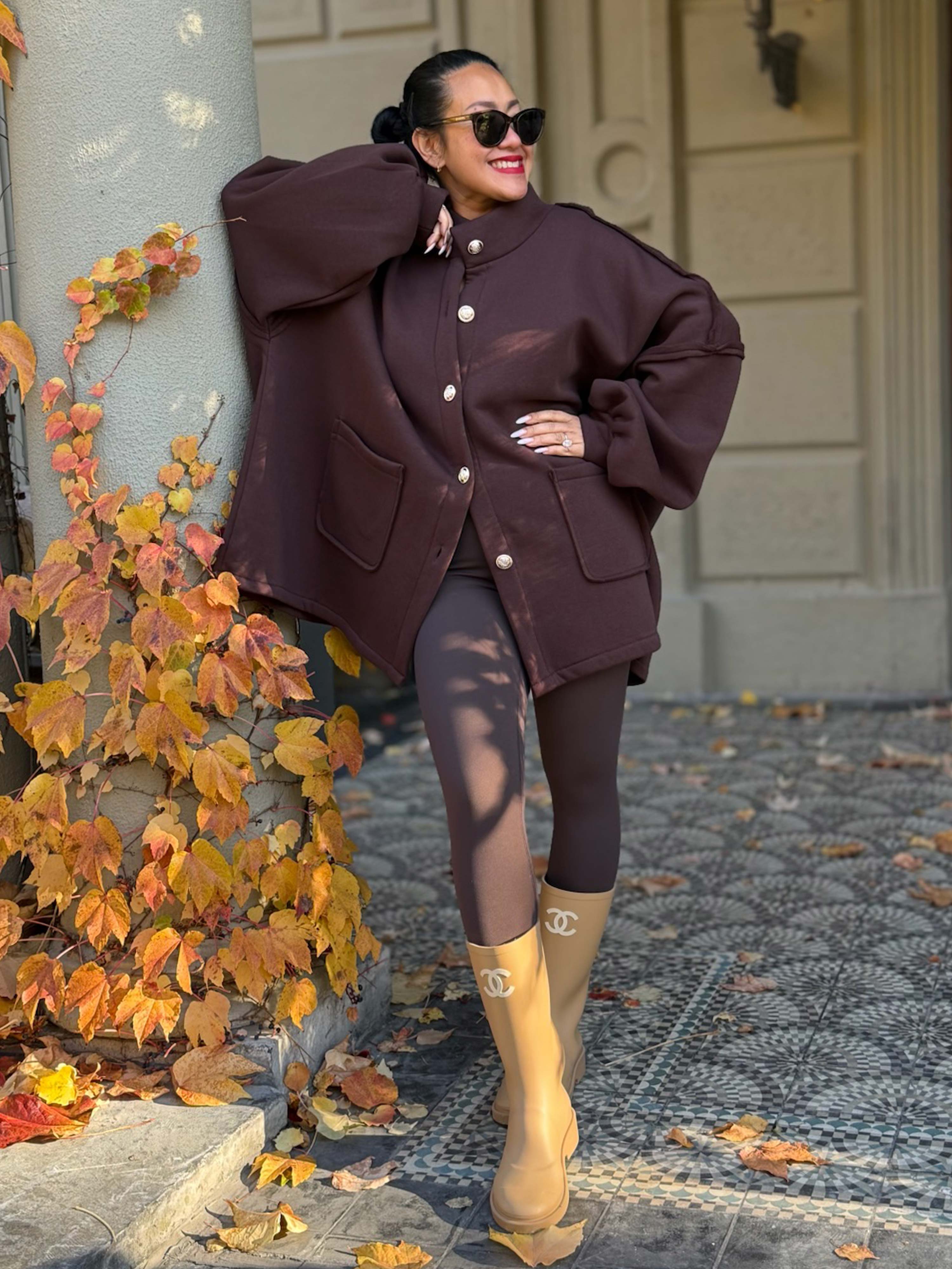 Oversize SOFT Cardigan Jacke - Schoko