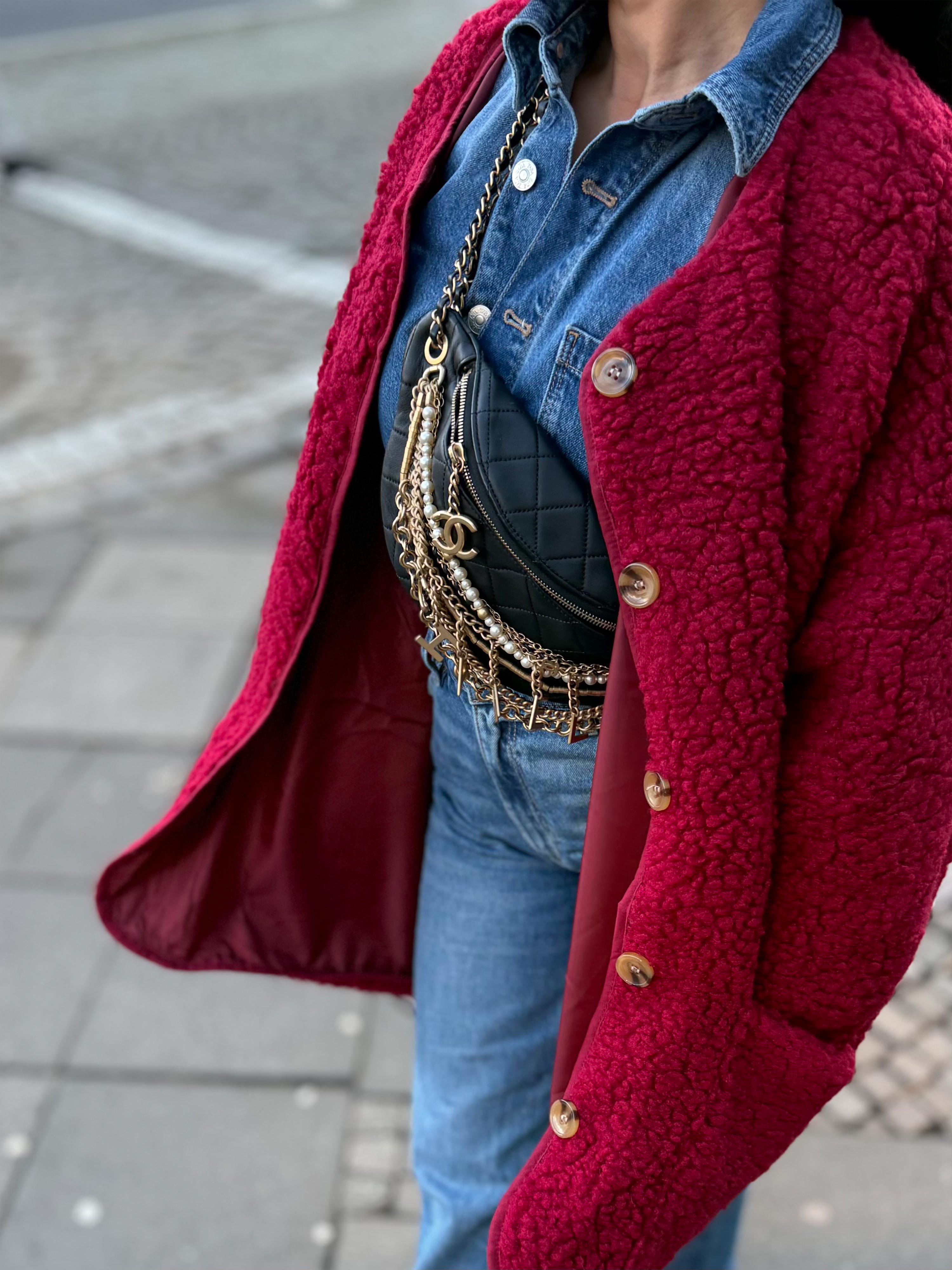 Teddylook Oversize Jacke - ICON - Rouge