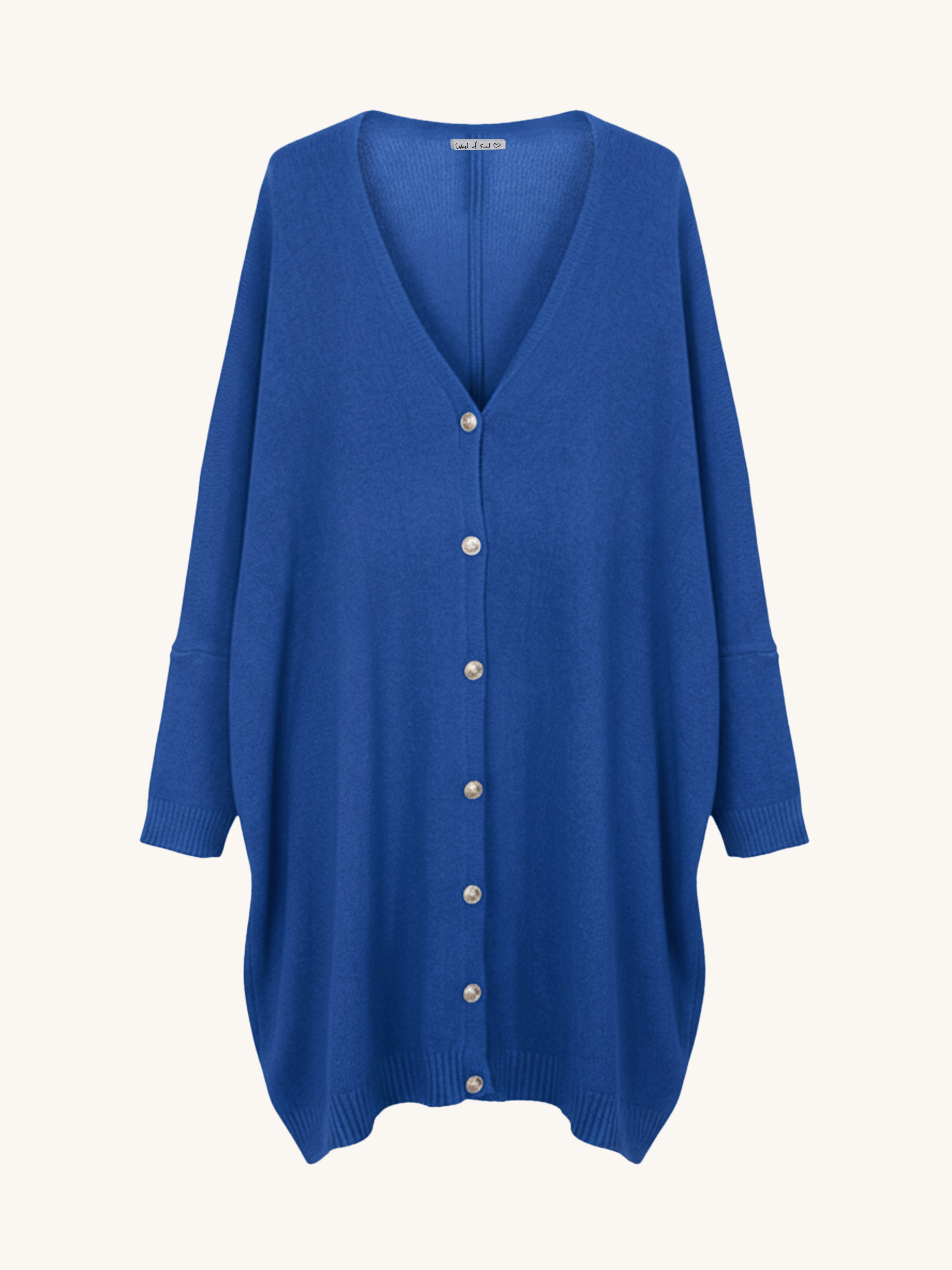 Oversize Viskose Cardigan TALL - Royalblau Oversize Viskose Cardigan TALL - Royalblau