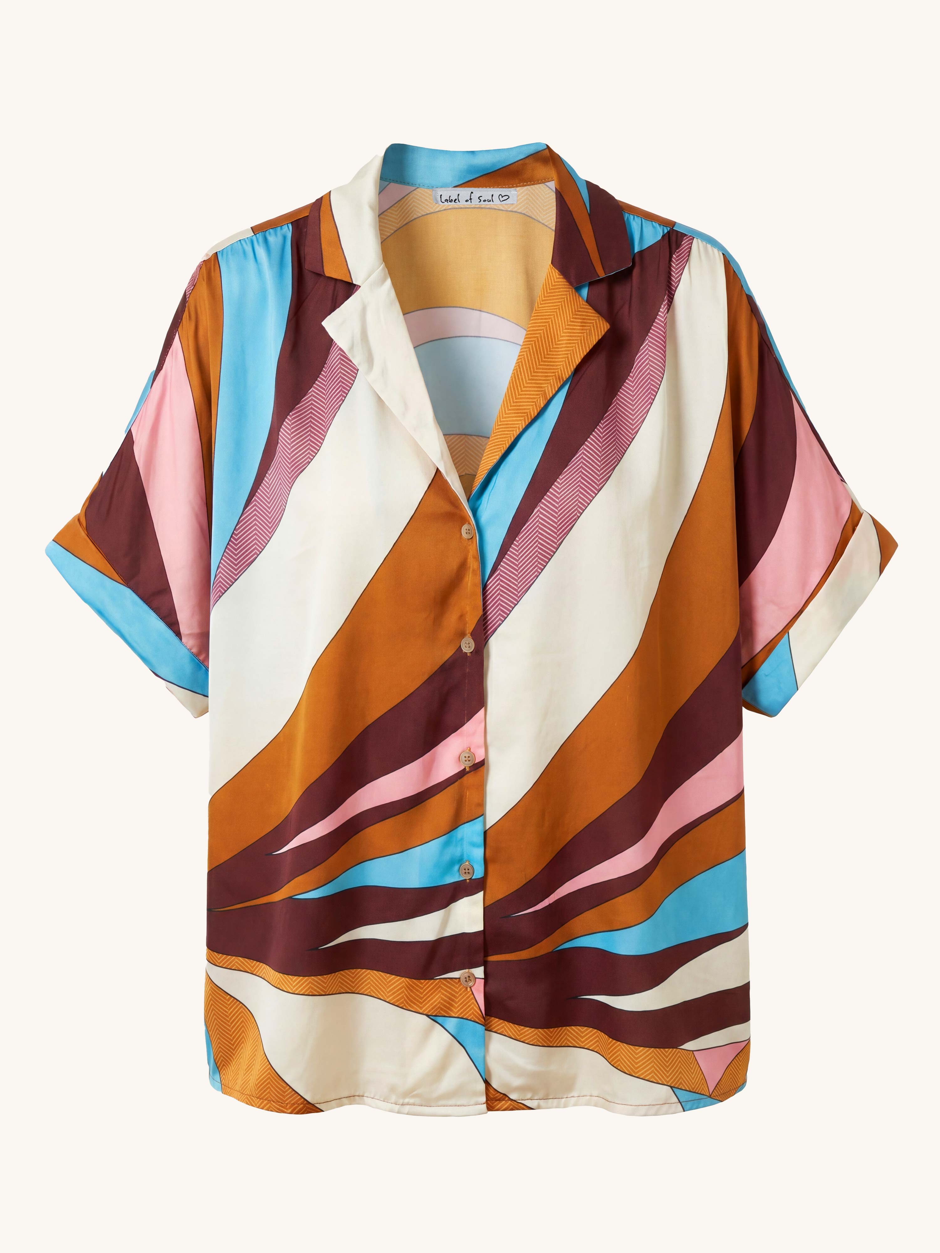 Viskose Oversize Hemdbluse - ELEGANCE - Crazy