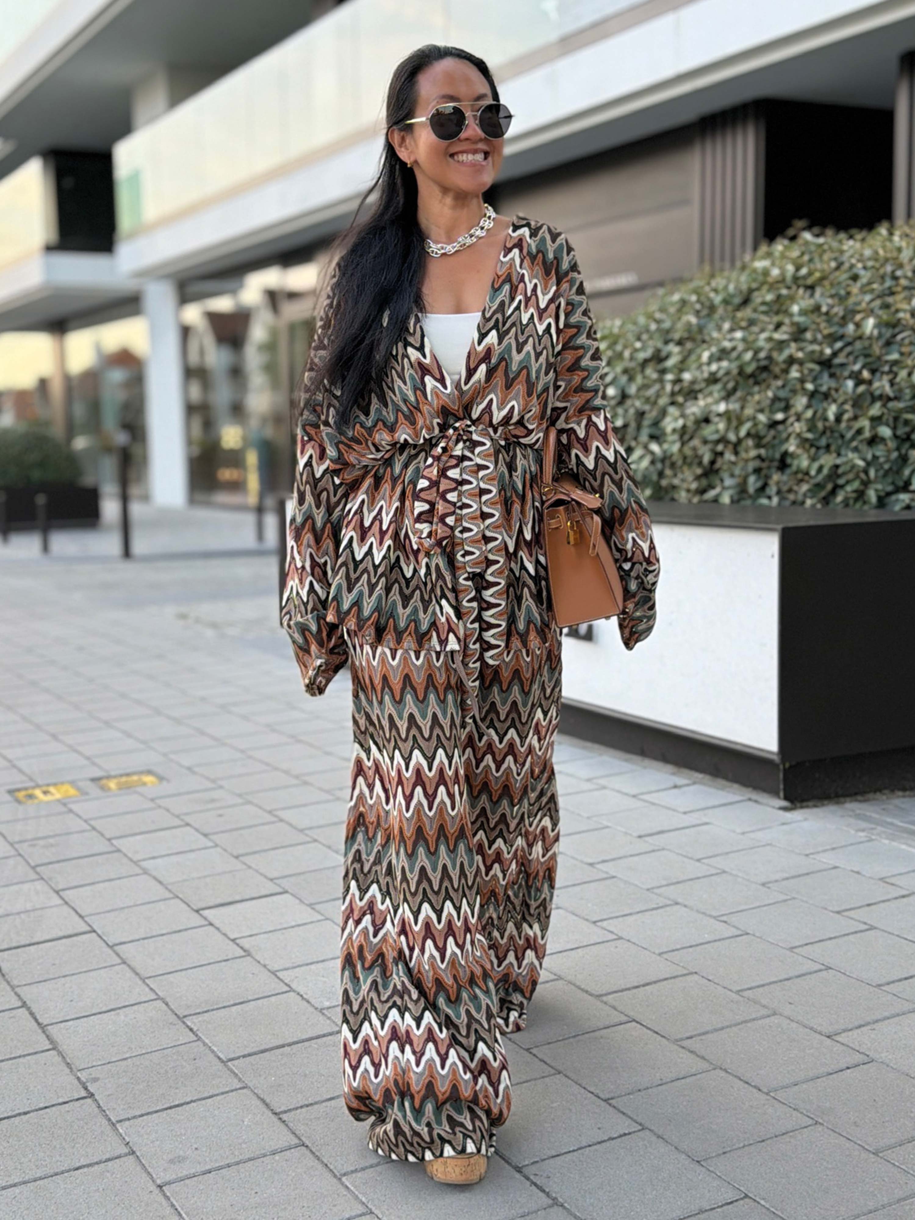 Wickel Kimono Jacke - IBIZA BREEZE - Schoko