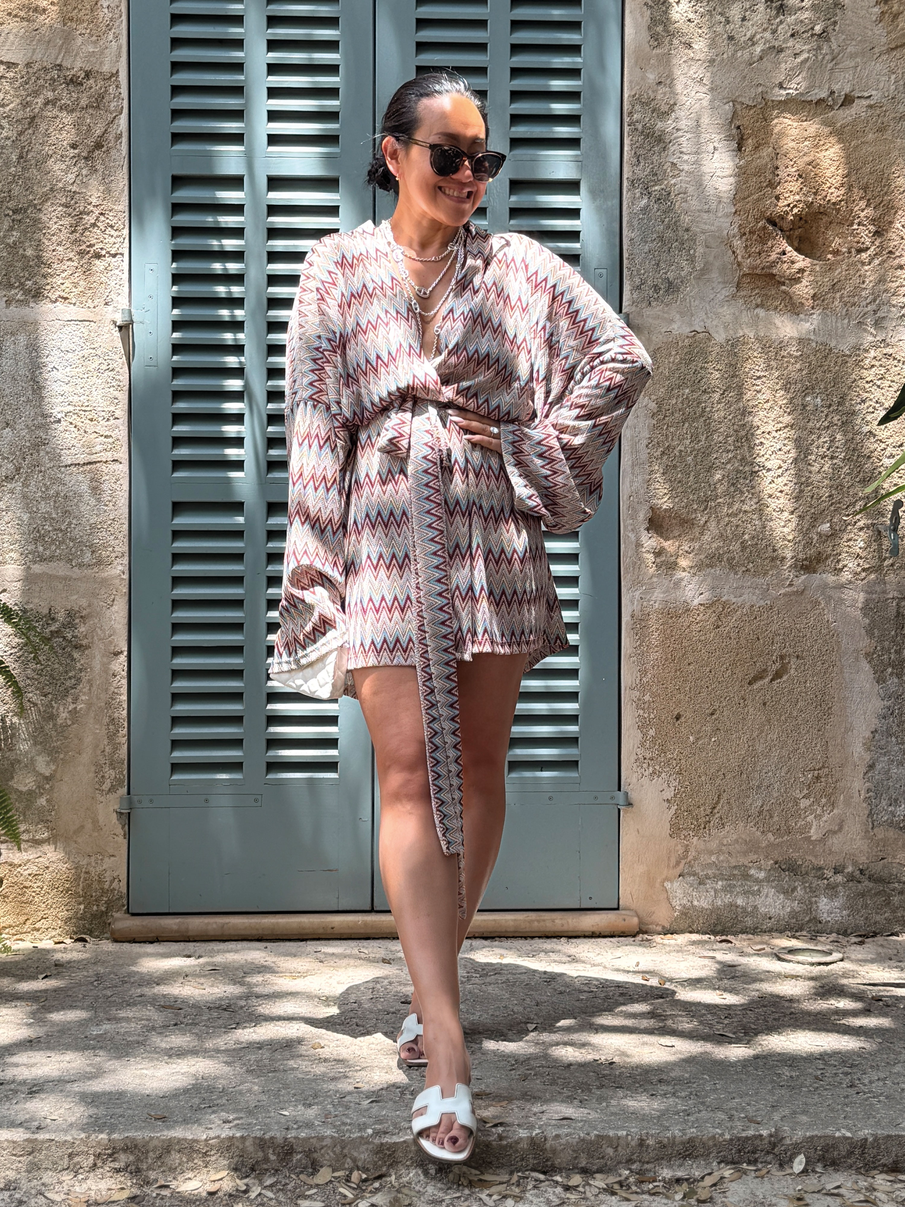 Wickel Kimono Jacke - IBIZA BREEZE - Burgundi