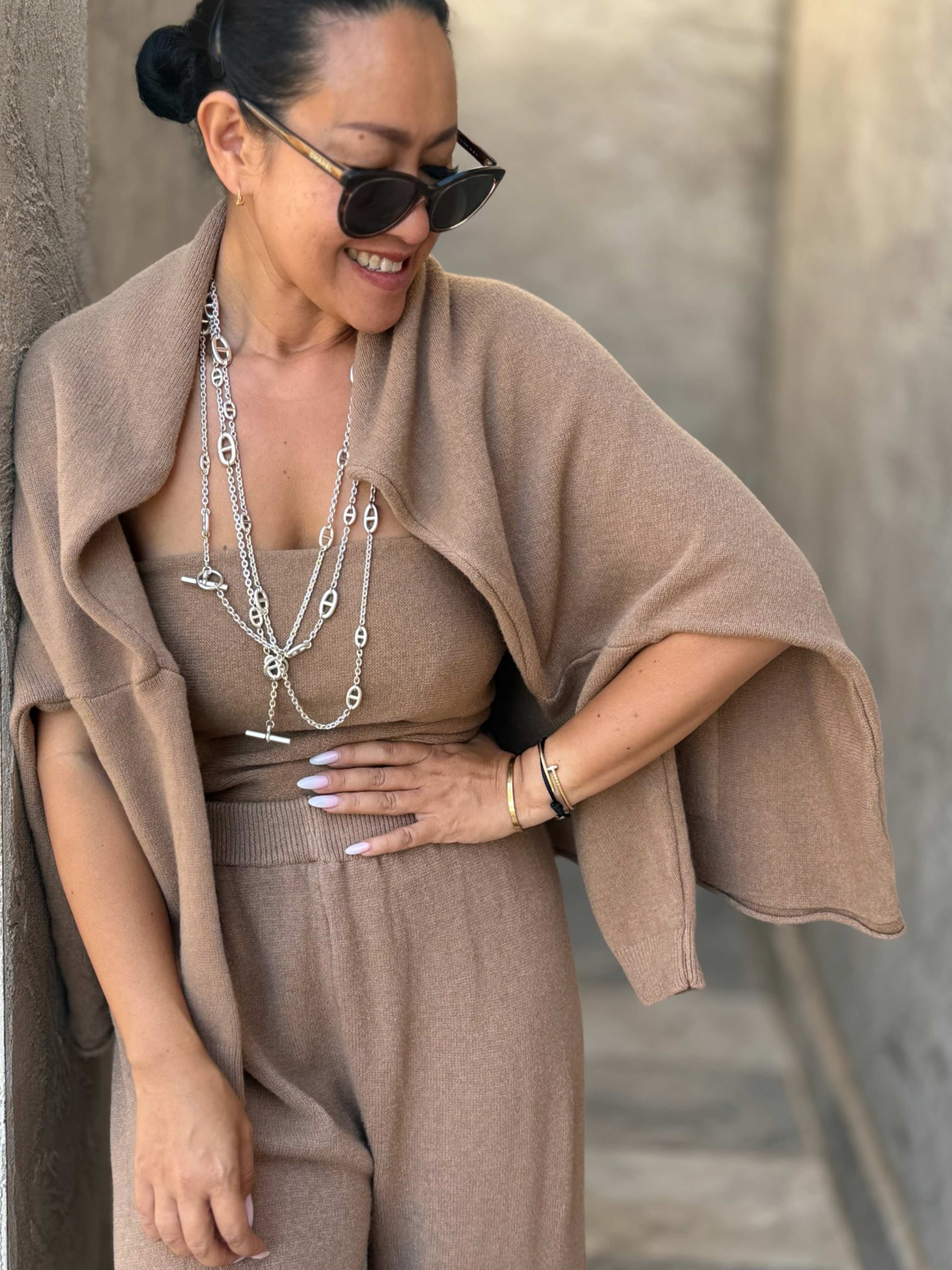 Viskose Schlauch Schal | Bandeau Top - Camel Viskose Schlauch Schal | Bandeau Top - Camel