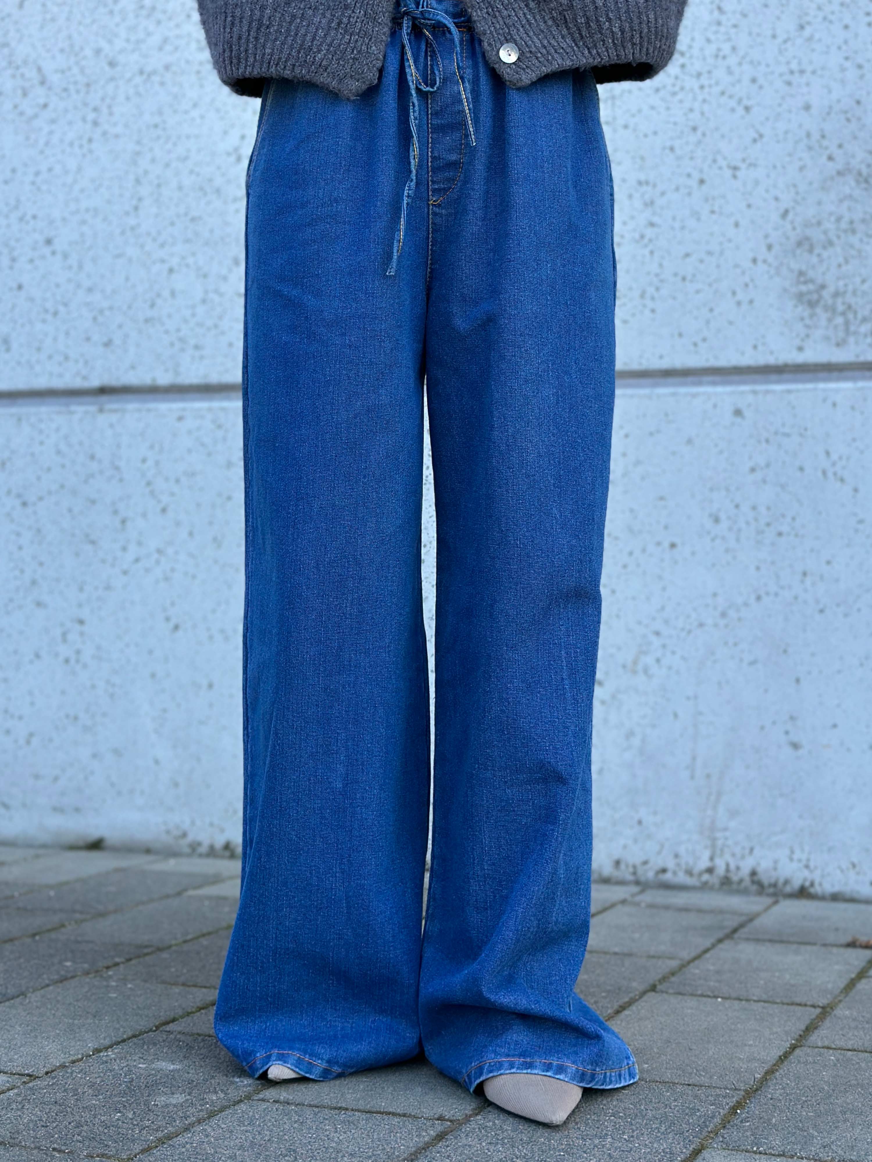 Palazzo Jeans Hose - CURVY - Denim Blue