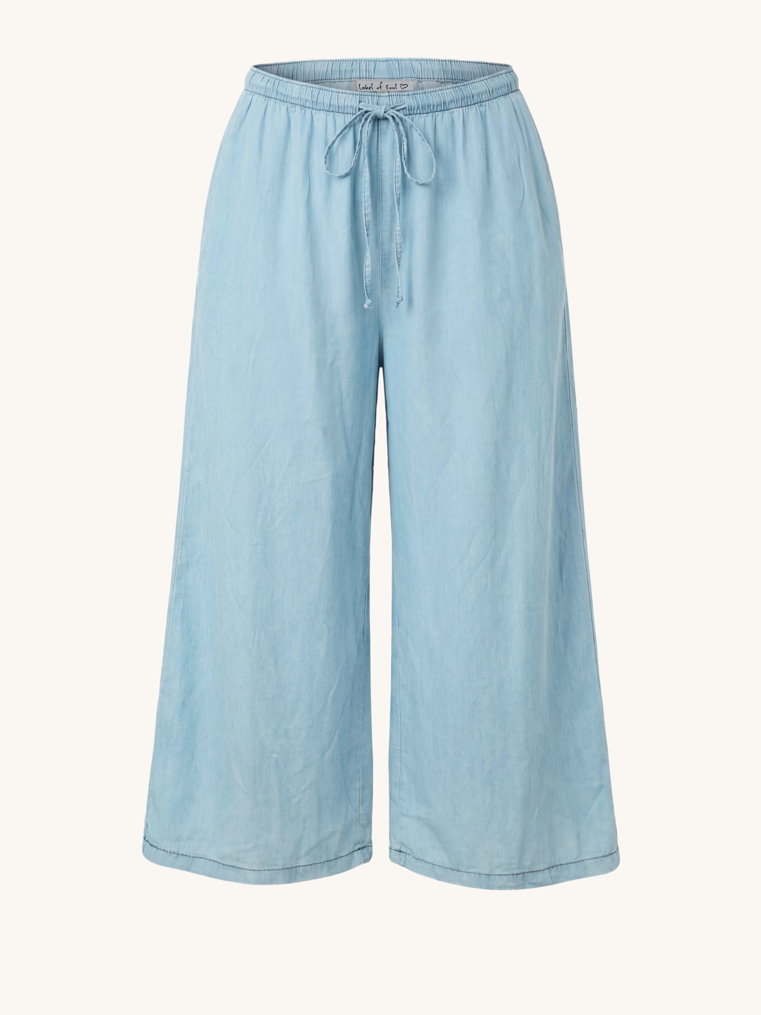 Leichte Lyocell Palazzo Oversize Hose - REGULAR - Light Blue