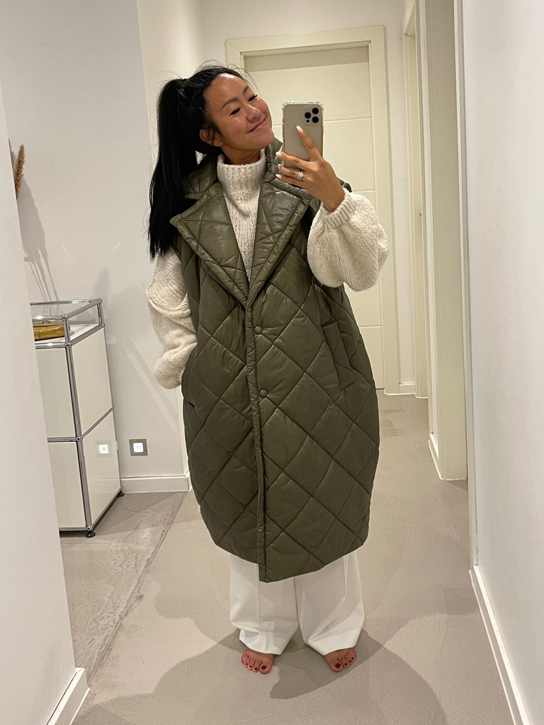 Federleichter Steppweste - Olive