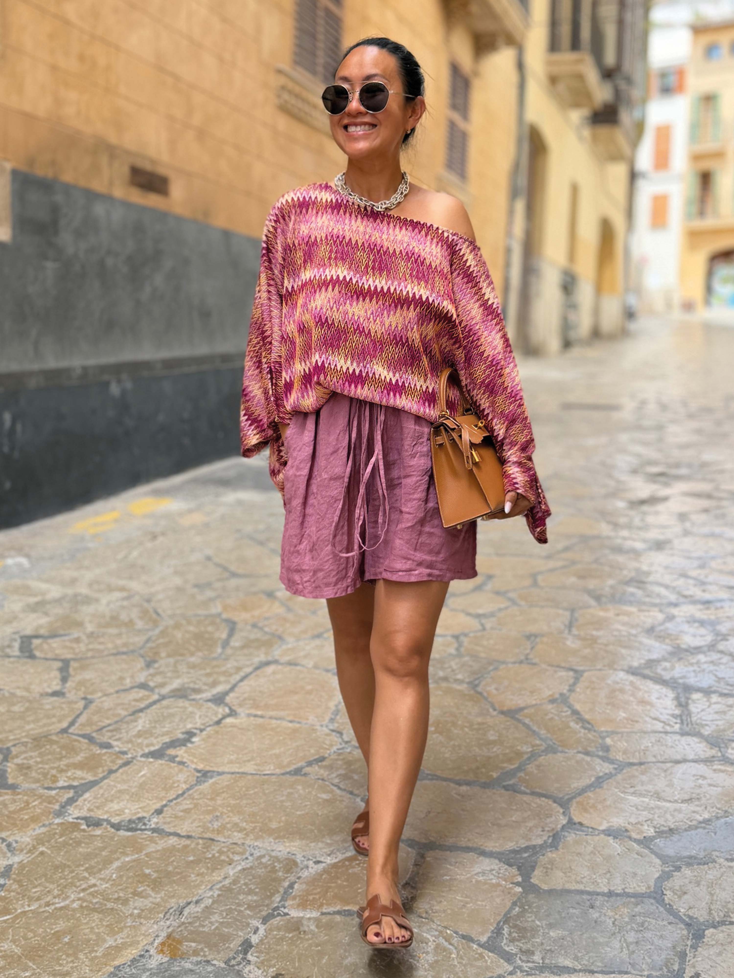 Oversize Poncho - IBIZA BREEZE - Velvet Sunset