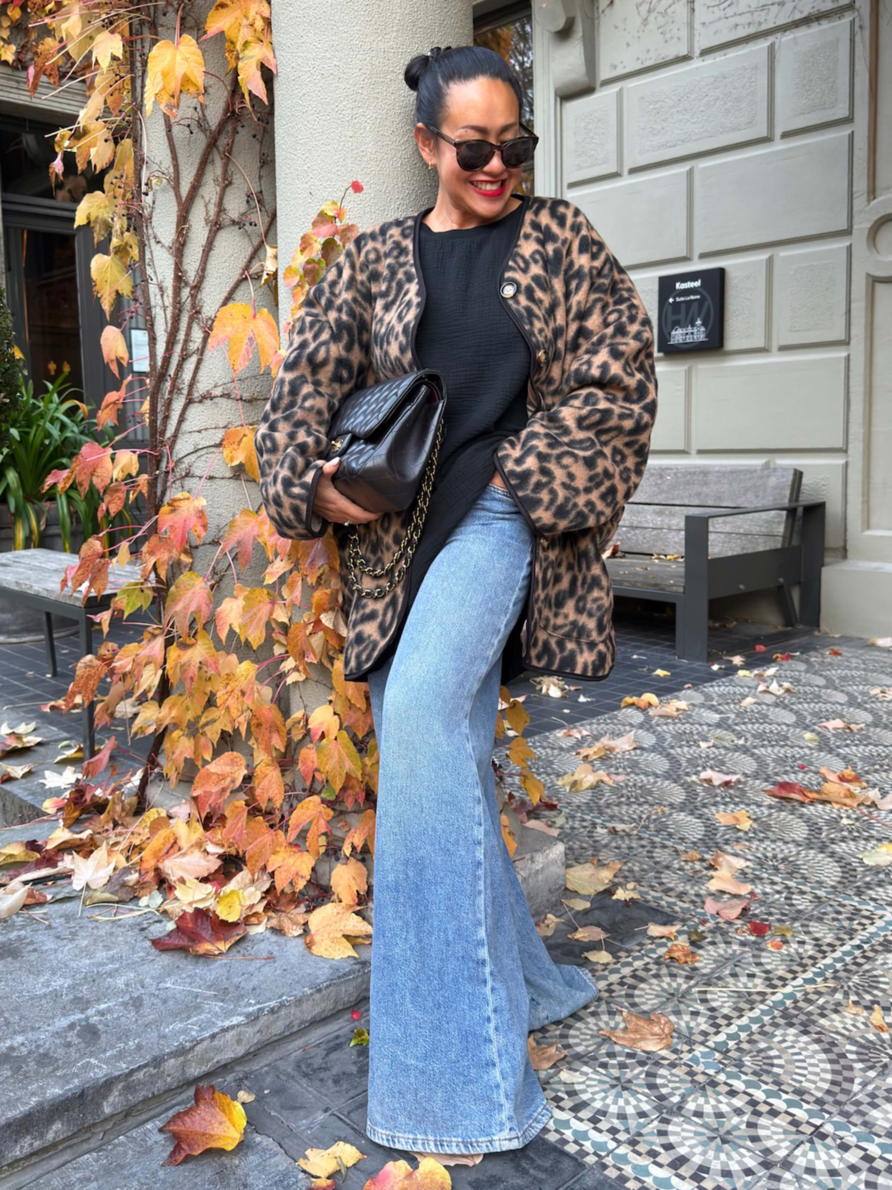 Oversize Jacke Button - SIGNATURE - Leo Camel