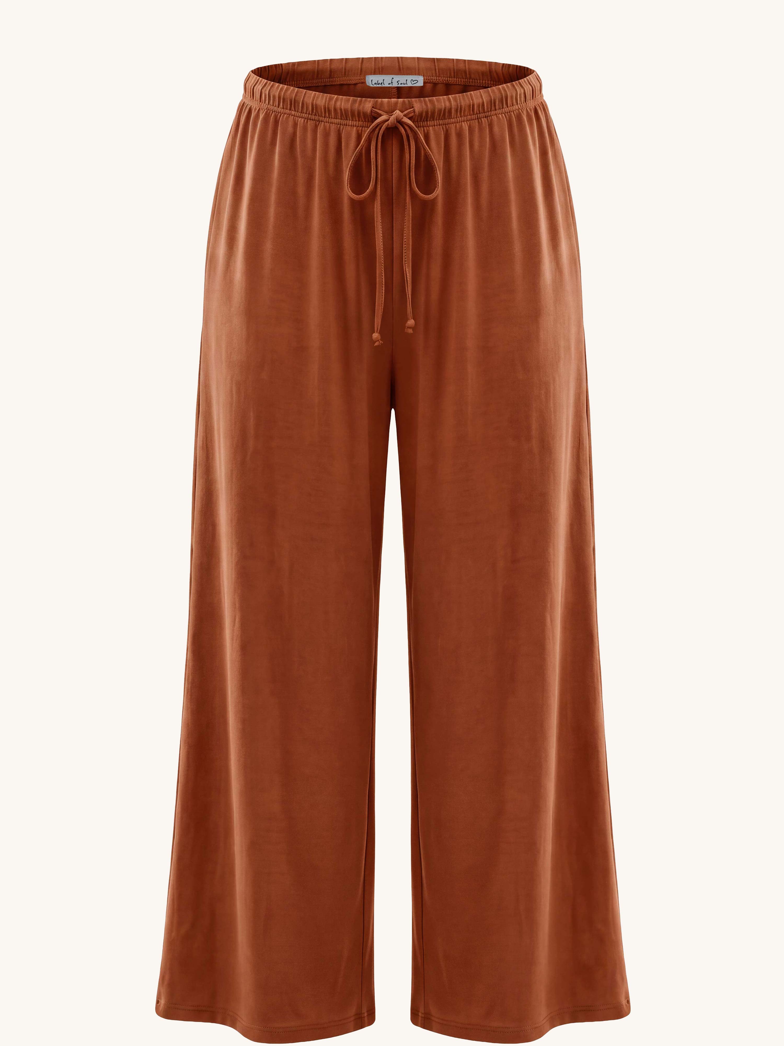 Basic Oversize Loungewear Palazzo Hose - LONG - Terracotta