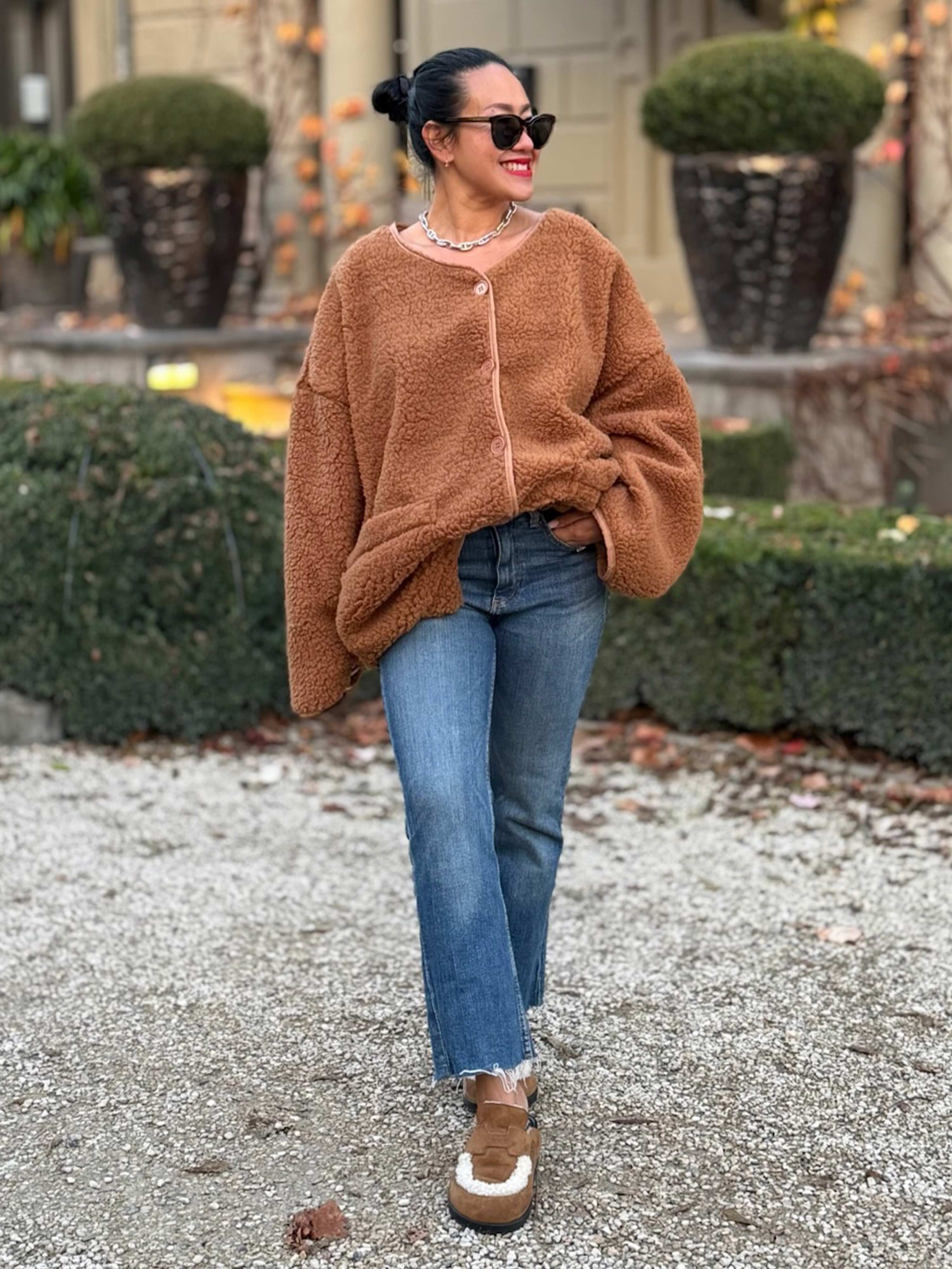 Teddylook Oversize Jacke - ICON - Camel