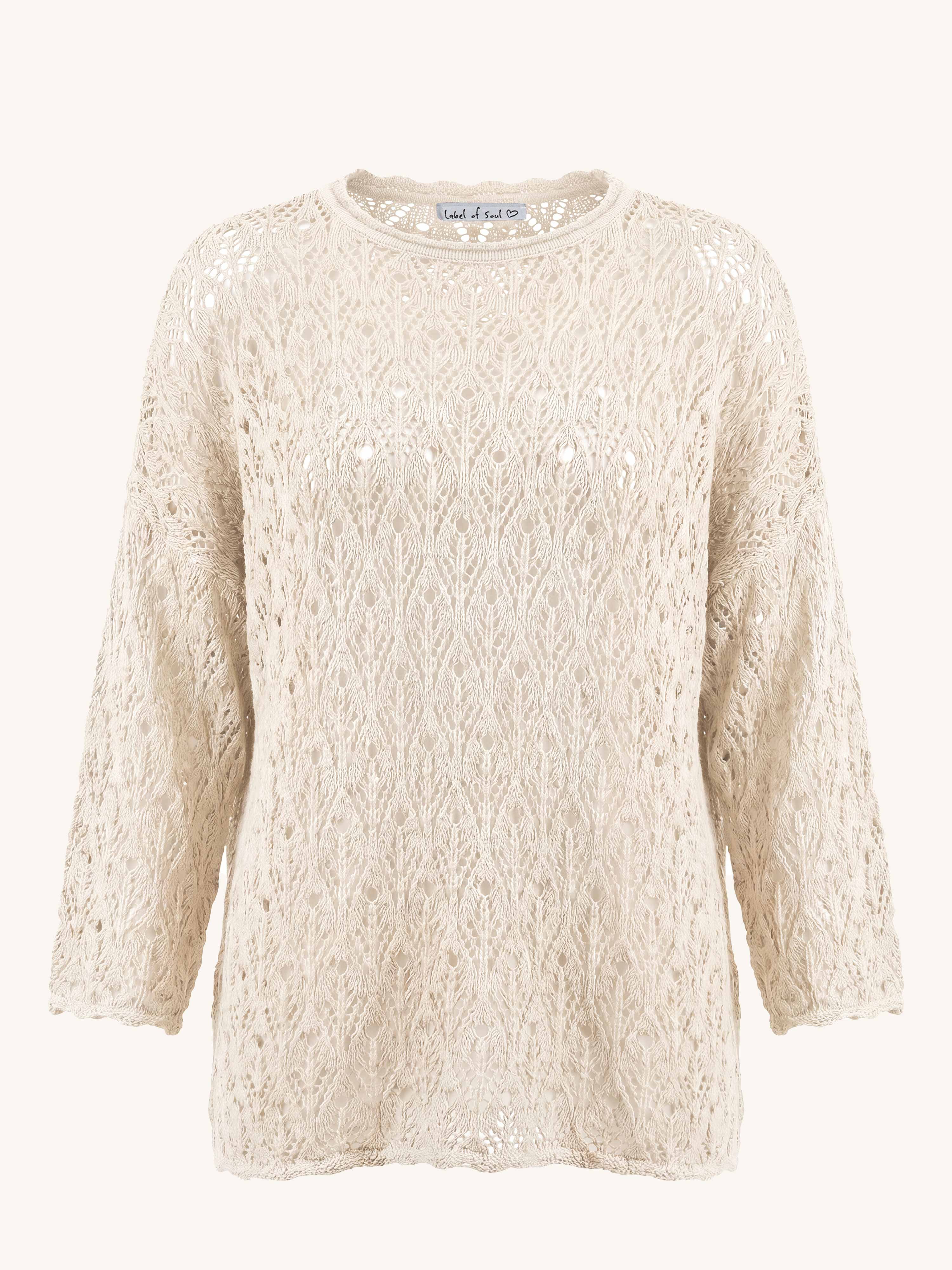 Häkelpullover - BOHEMIAN CROCHET - Creme
