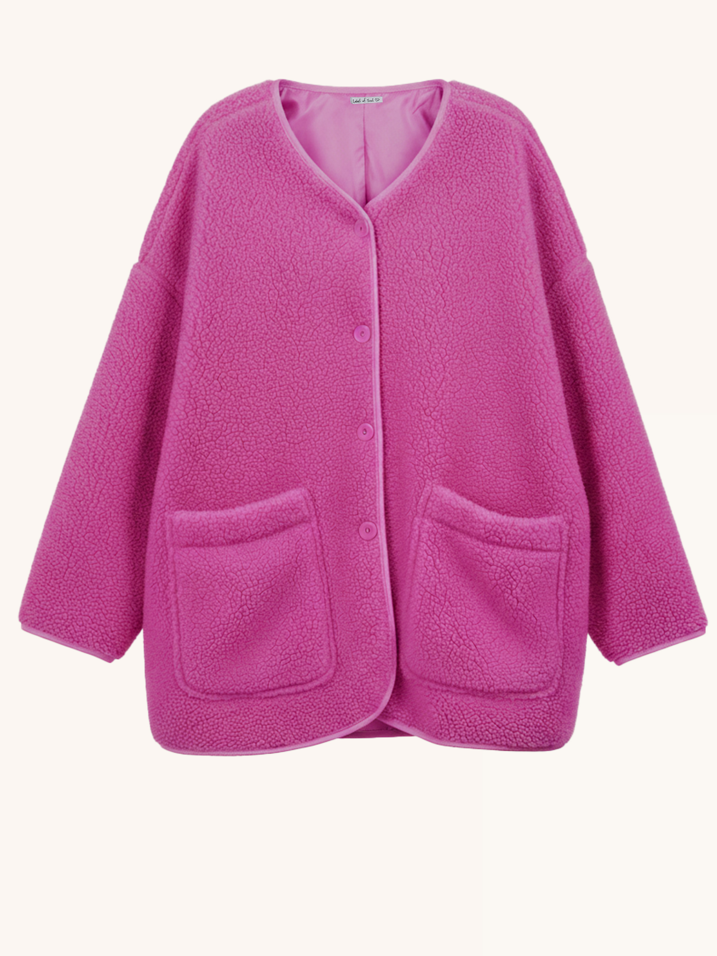 Teddylook Oversize Jacke - ICON - Pink