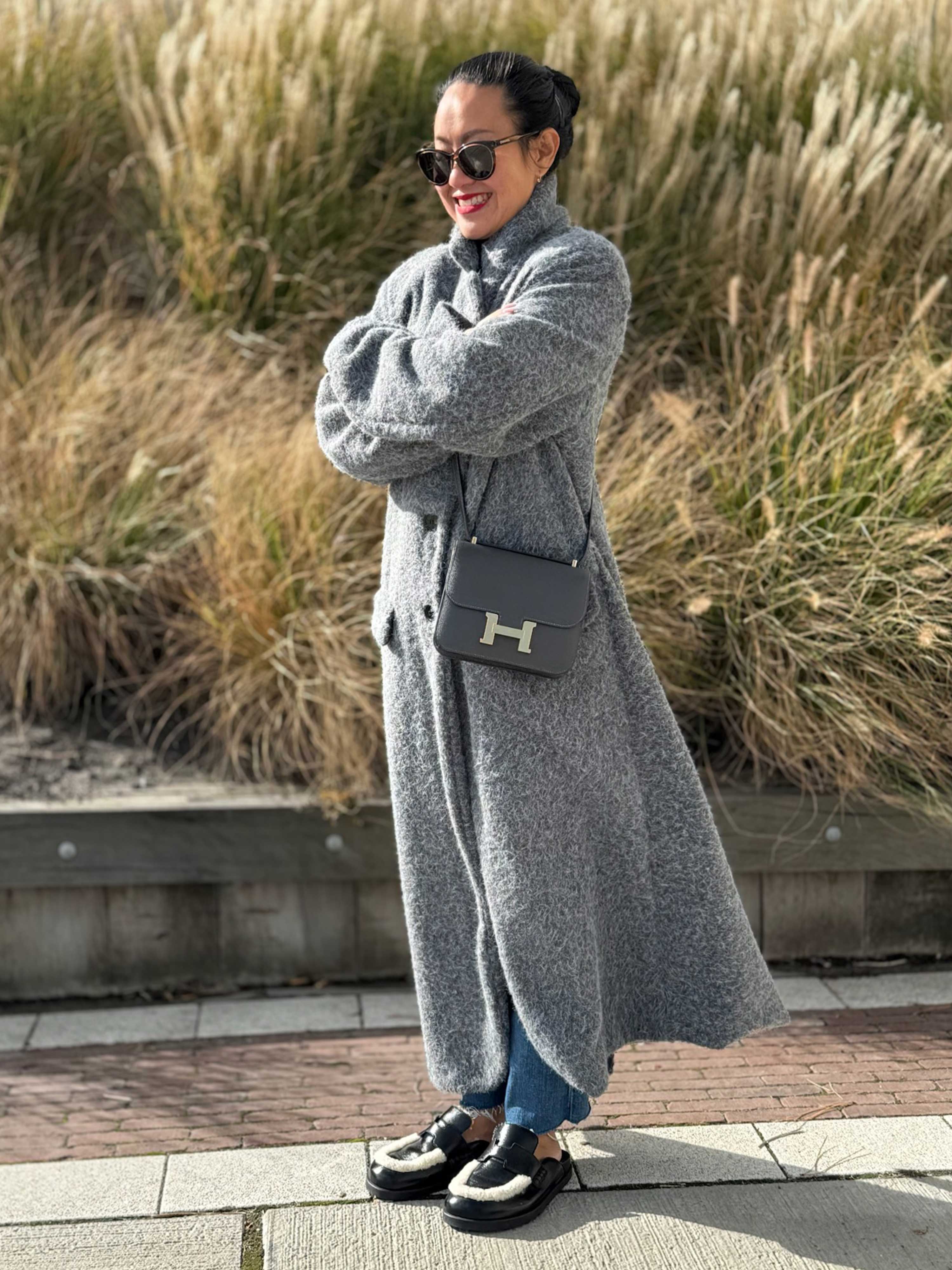Oversize Blazer Mantel - HENRY - Grau