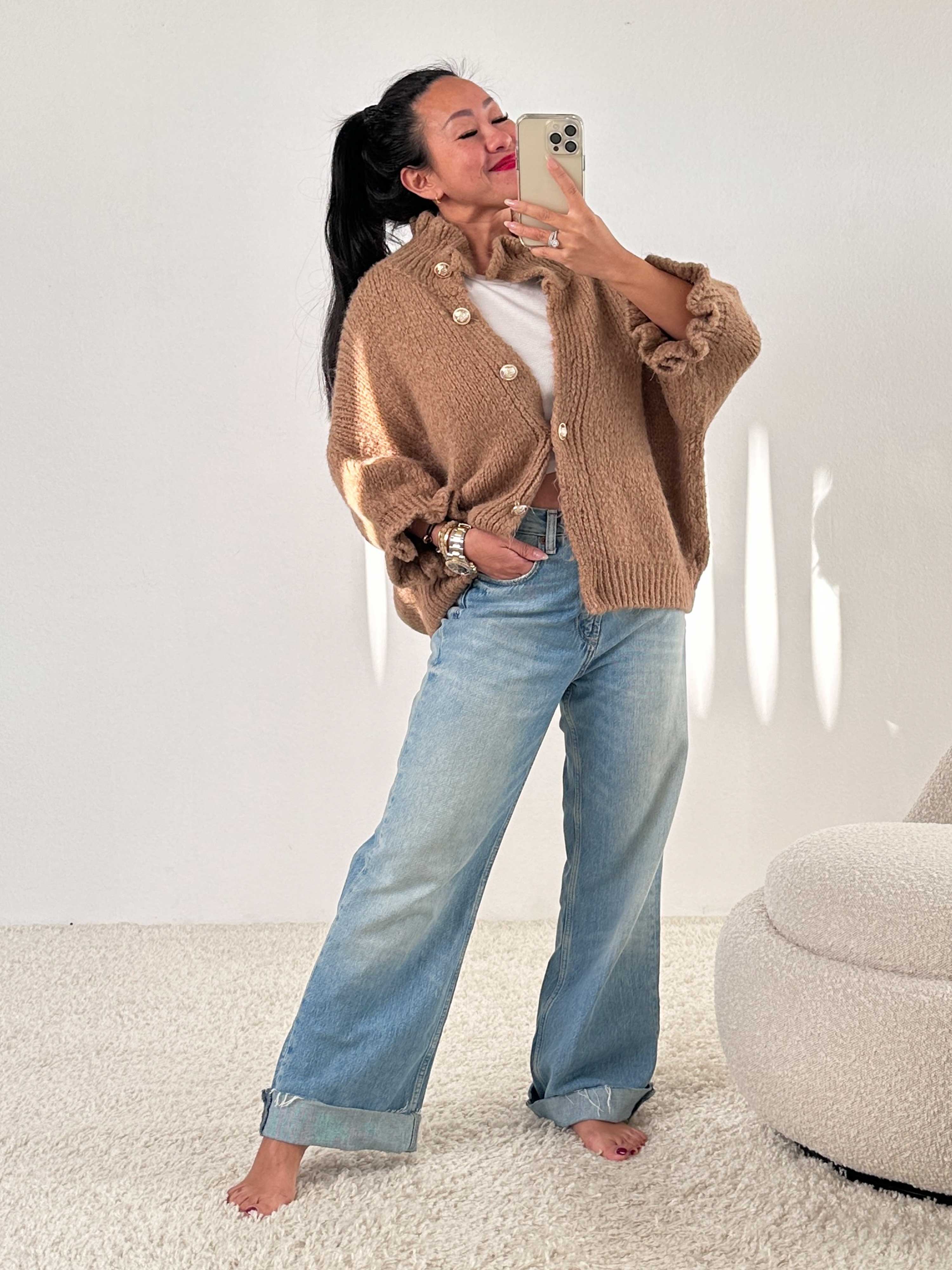 FLAUSCHI Cardigan - LANA - Camel FLAUSCHI Cardigan - LANA - Camel