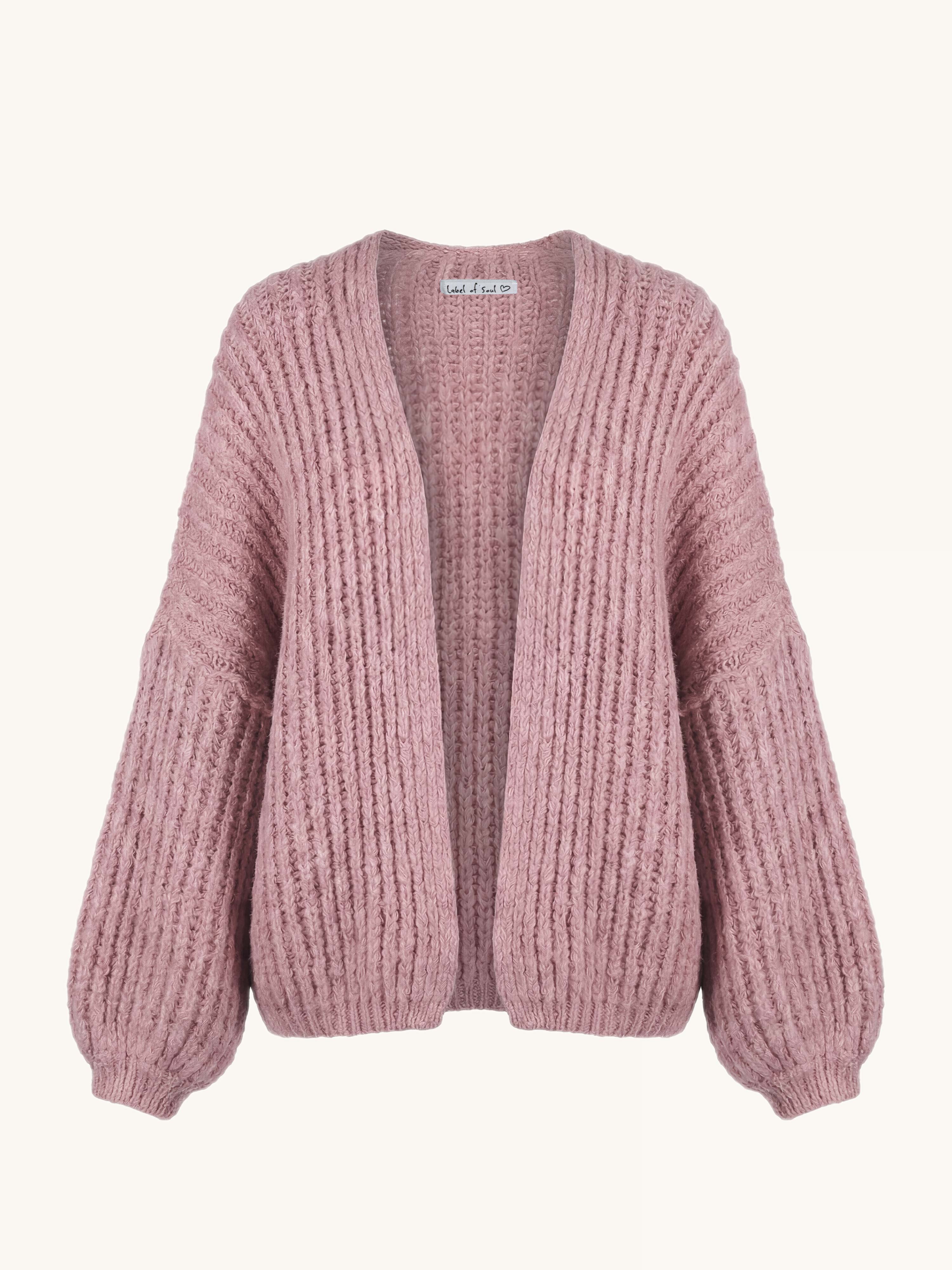 Grob Strickjacke - FLAUSCHI - Mauve