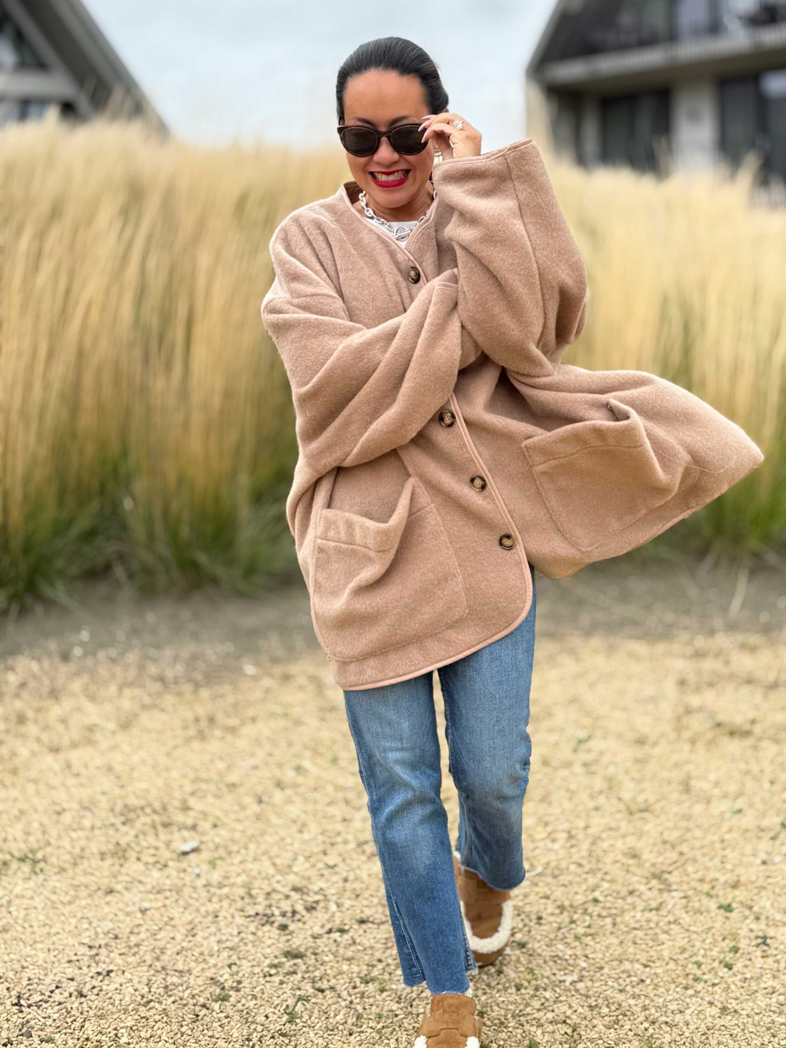 Oversize Jacke Button - SIGNATURE - Chestnut