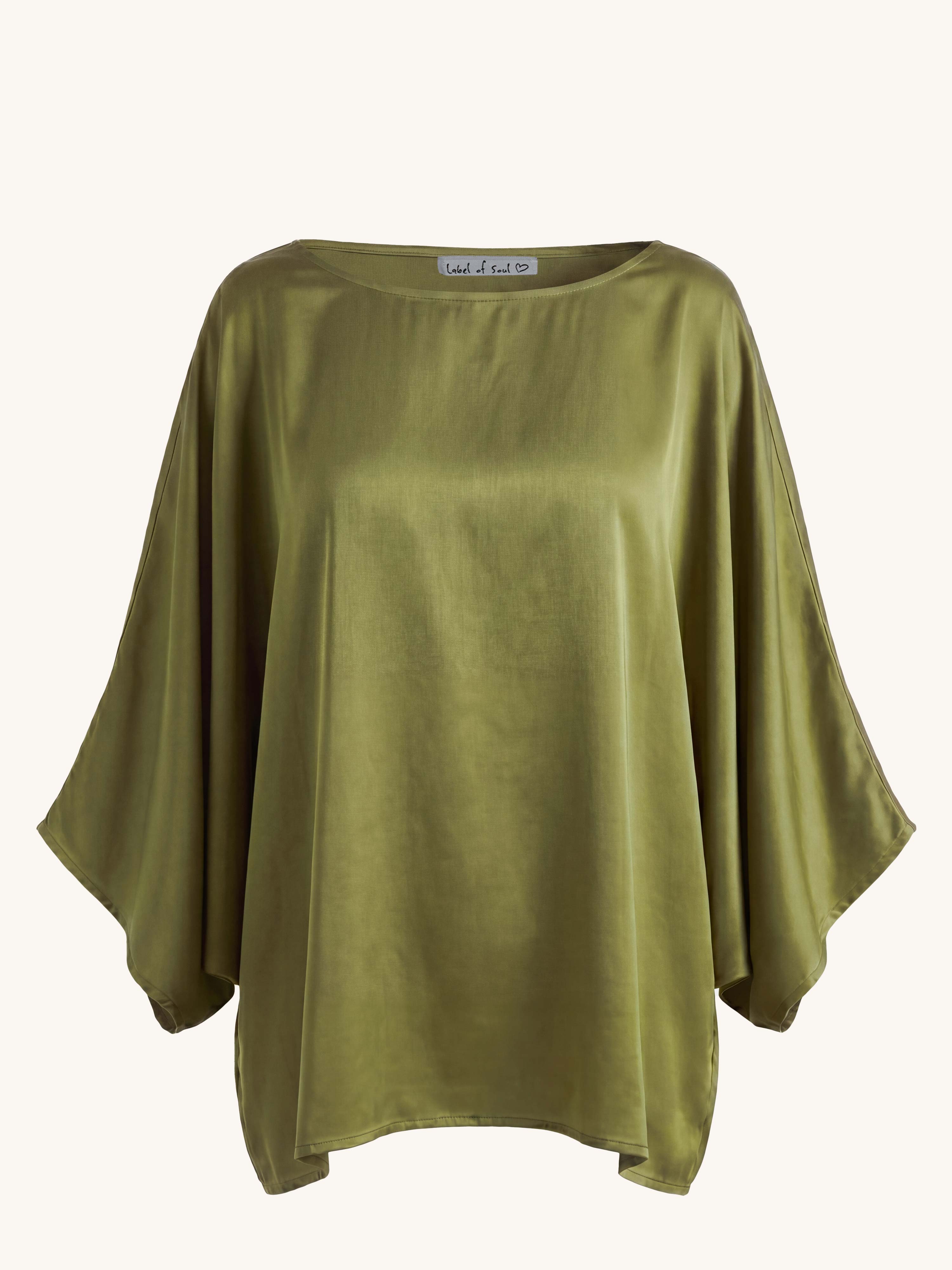 Oversize Viskose Poncho - ELEGANCE - Olive
