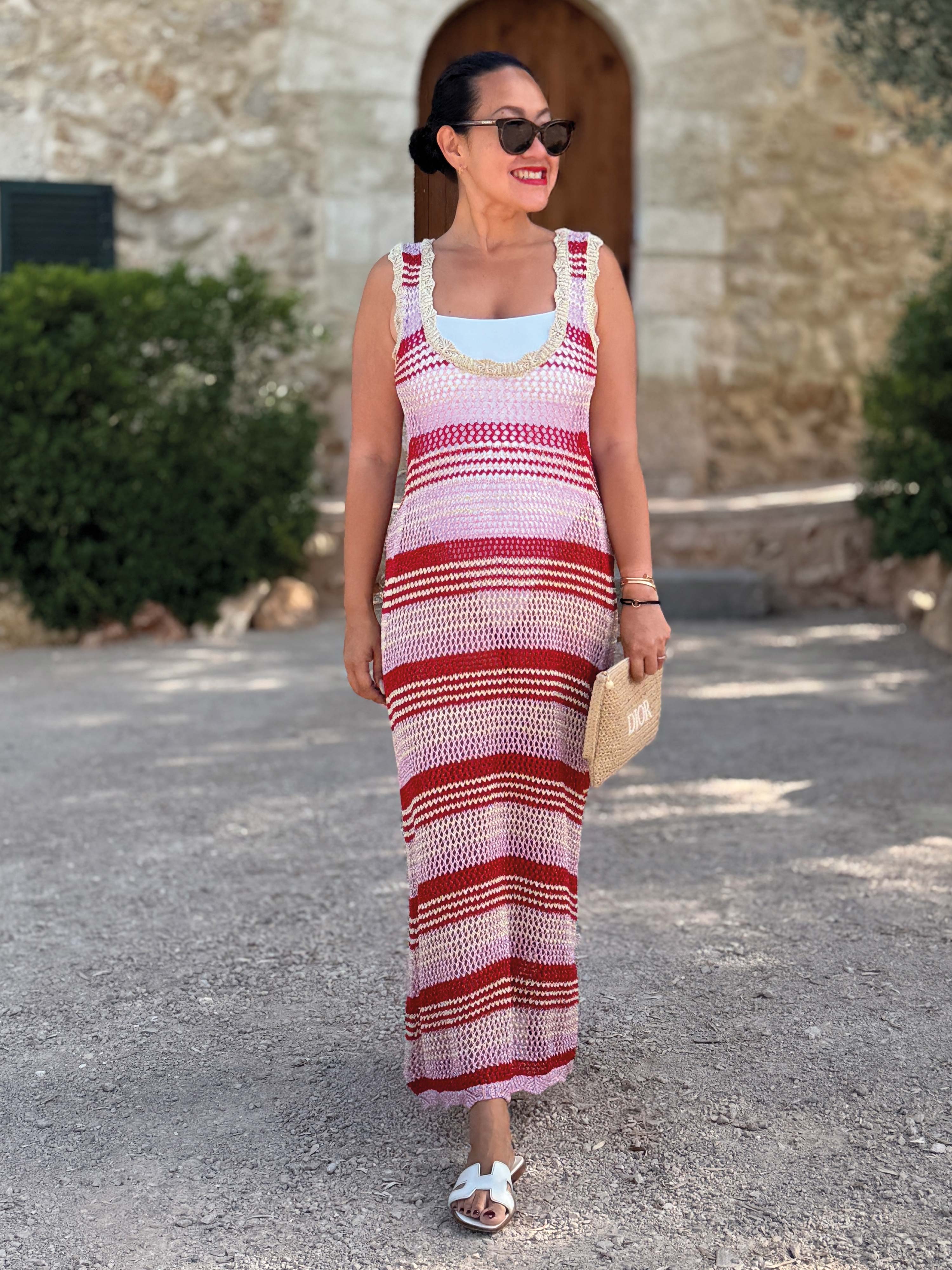 Häkel Beach Strickkleid - Rouge