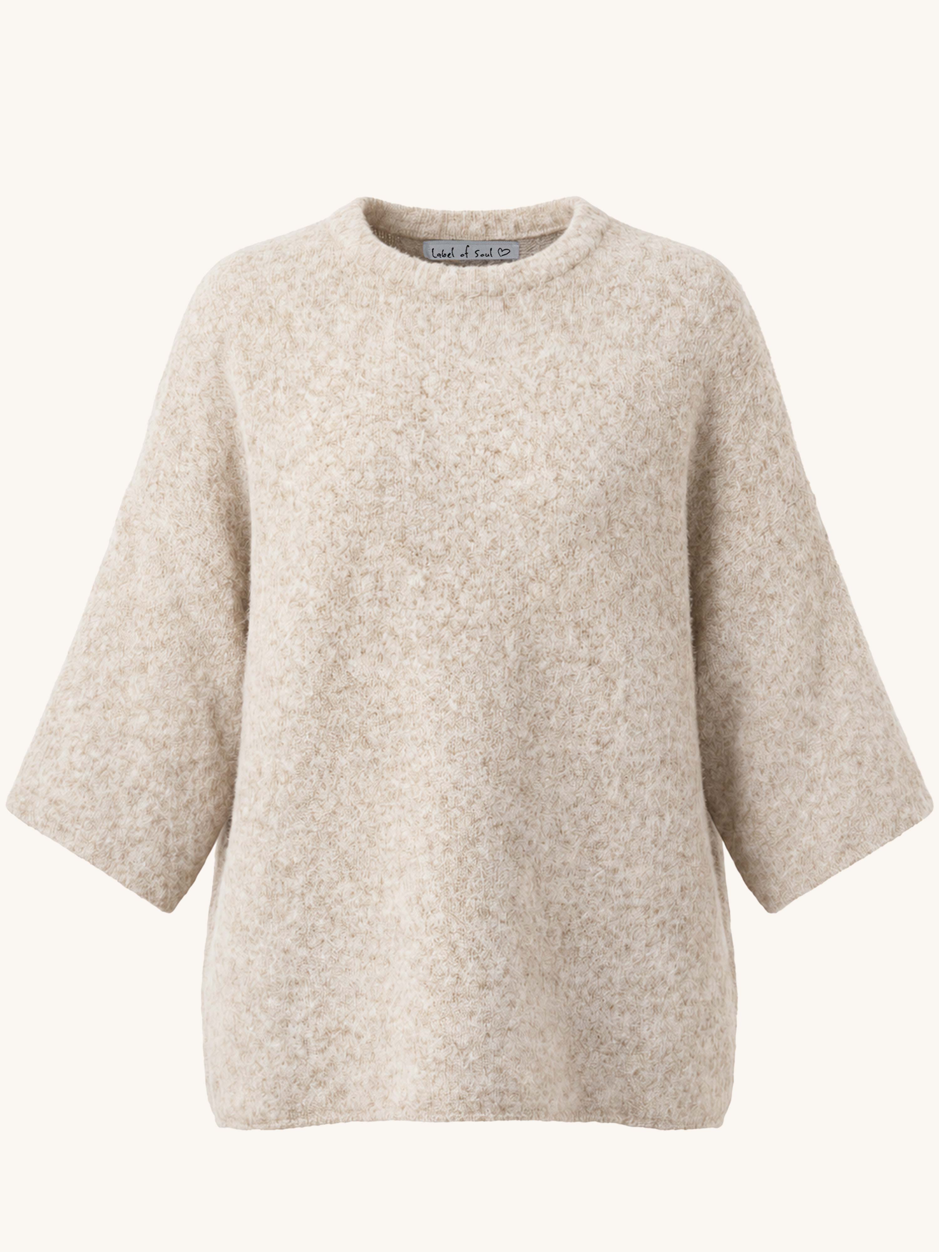 Soft Alpaka Kurzarm Shirt - Oatmeal