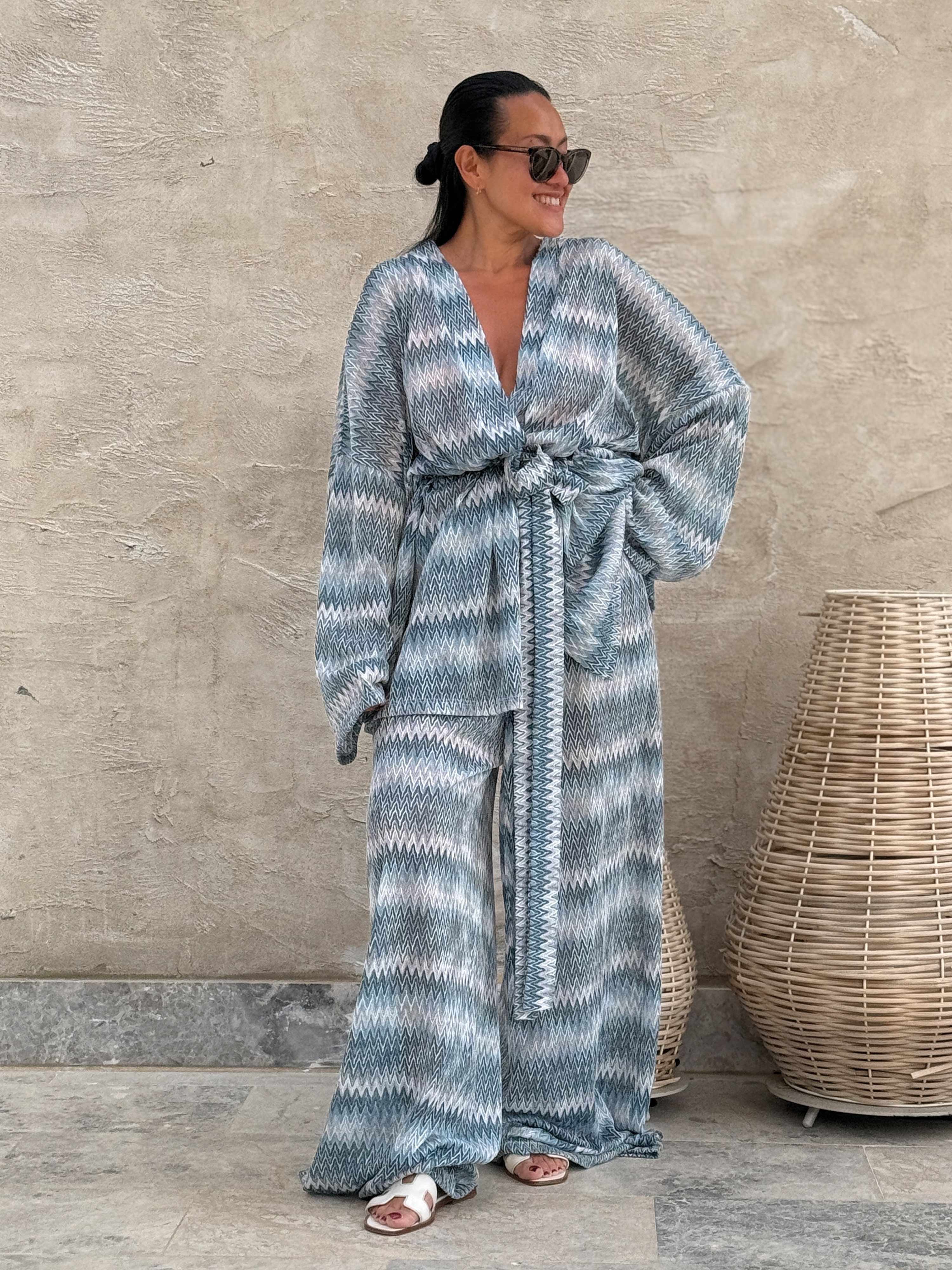 Wickel Kimono Jacke - IBIZA BREEZE - Ocean Pearl