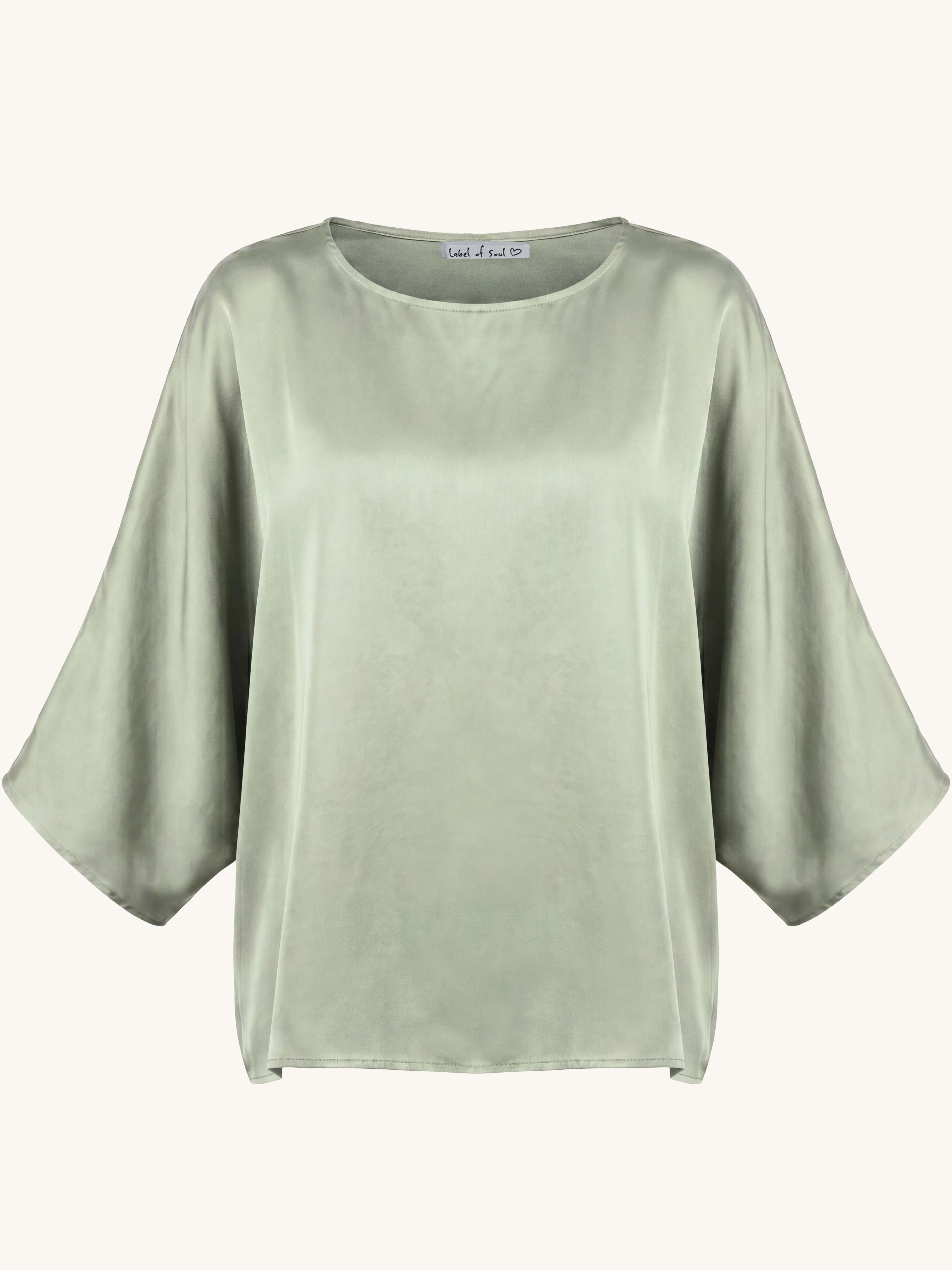 Oversize Viskose Poncho - ELEGANCE - Matcha