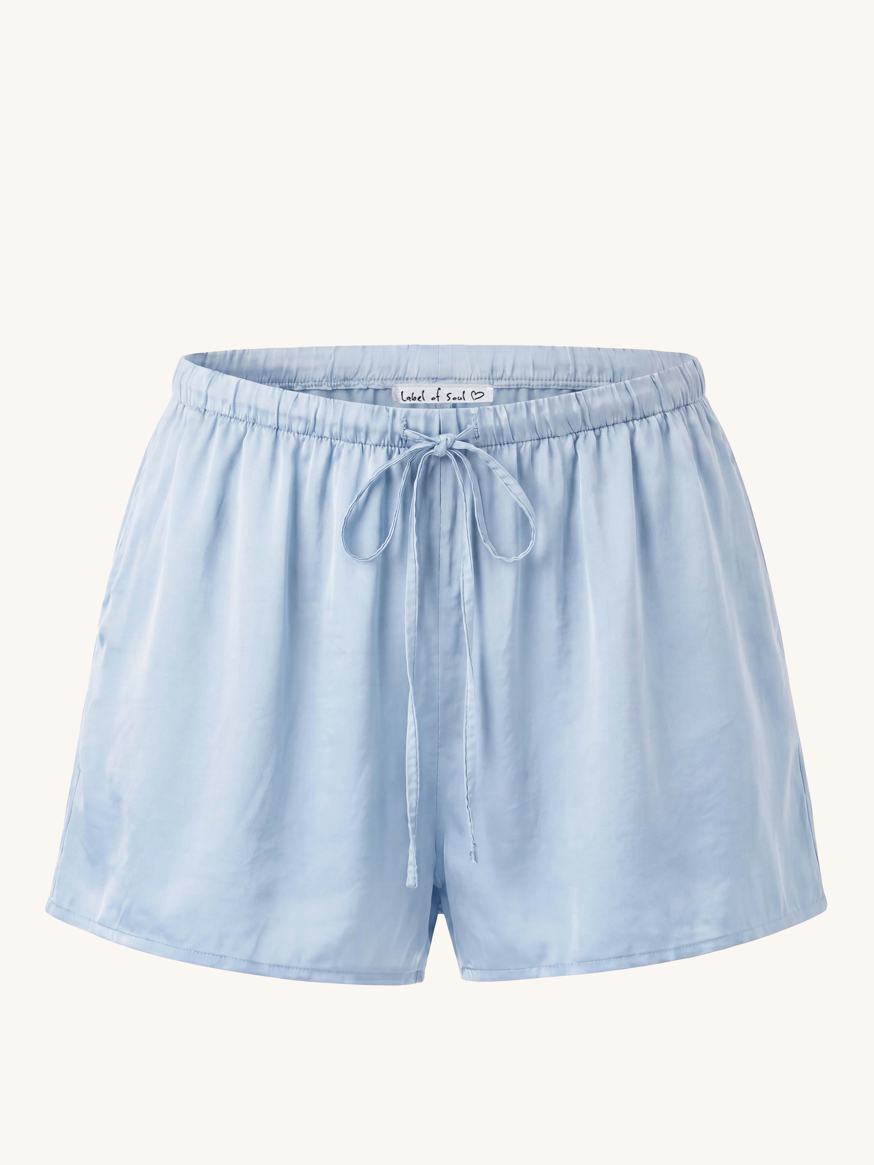 Viskose Bermuda Shorts - ELEGANCE - Babyblau