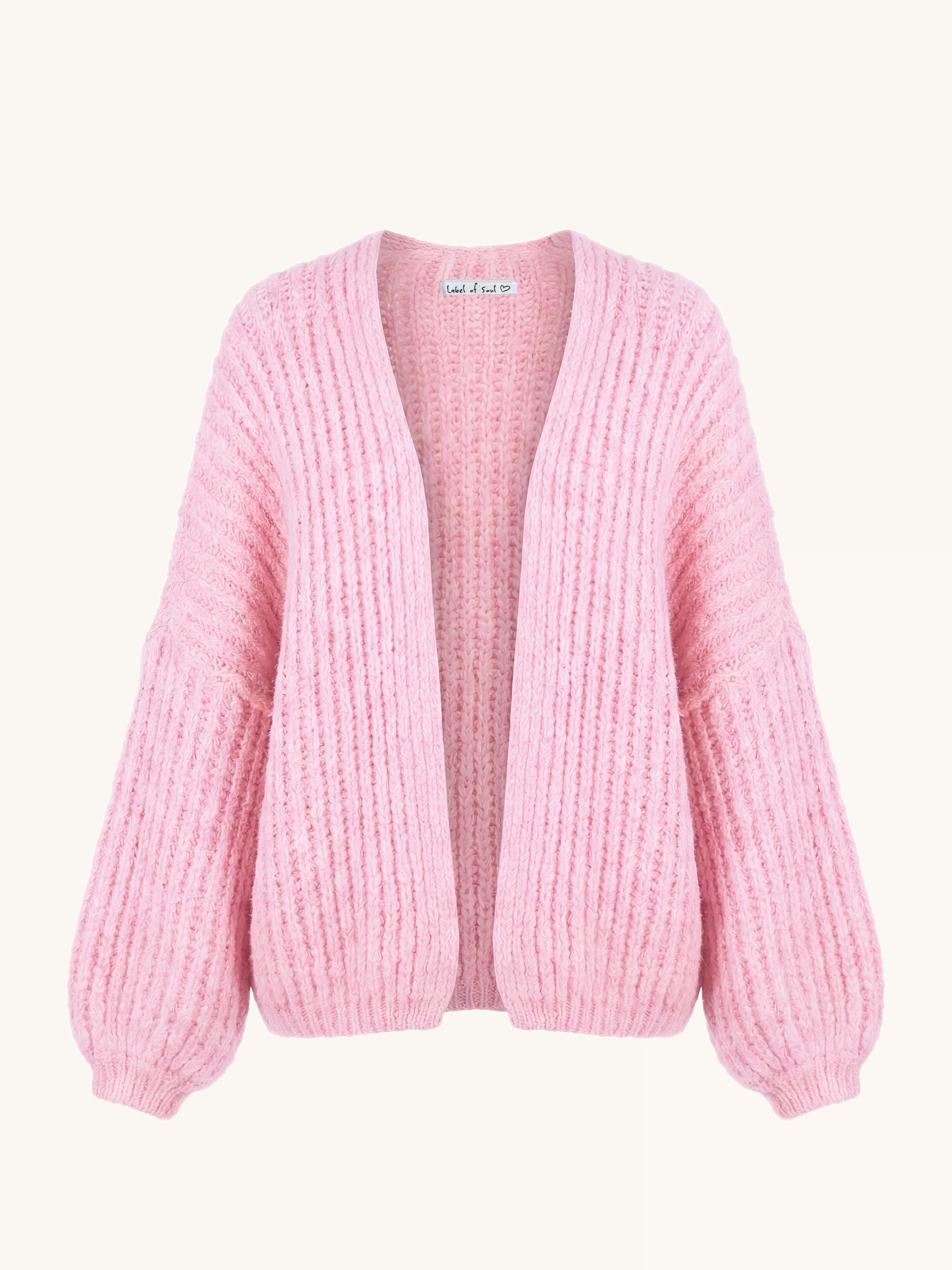 Grob Strickjacke - FLAUSCHI - Rosa