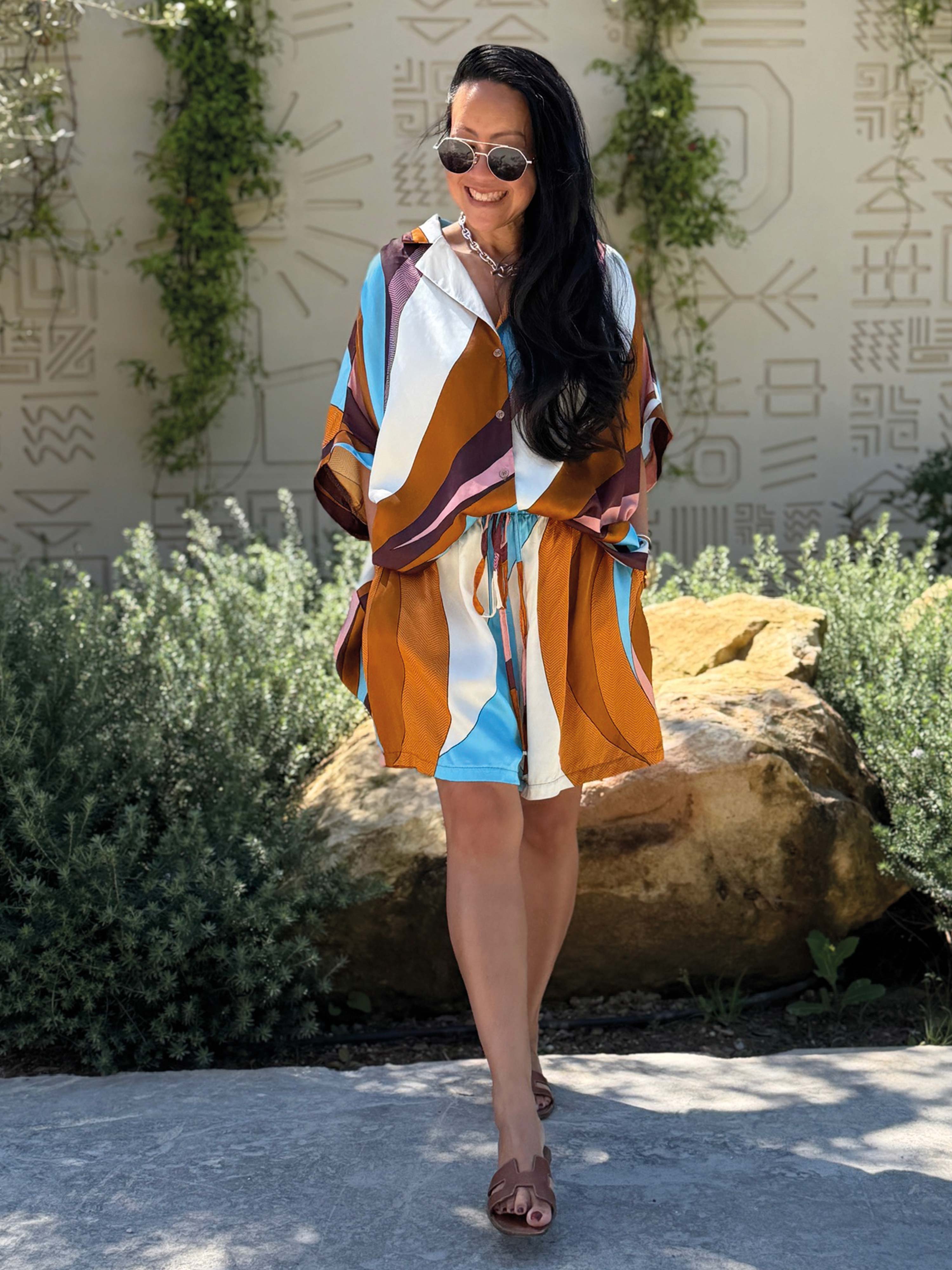 Viskose Oversize Hemdbluse - ELEGANCE - Crazy