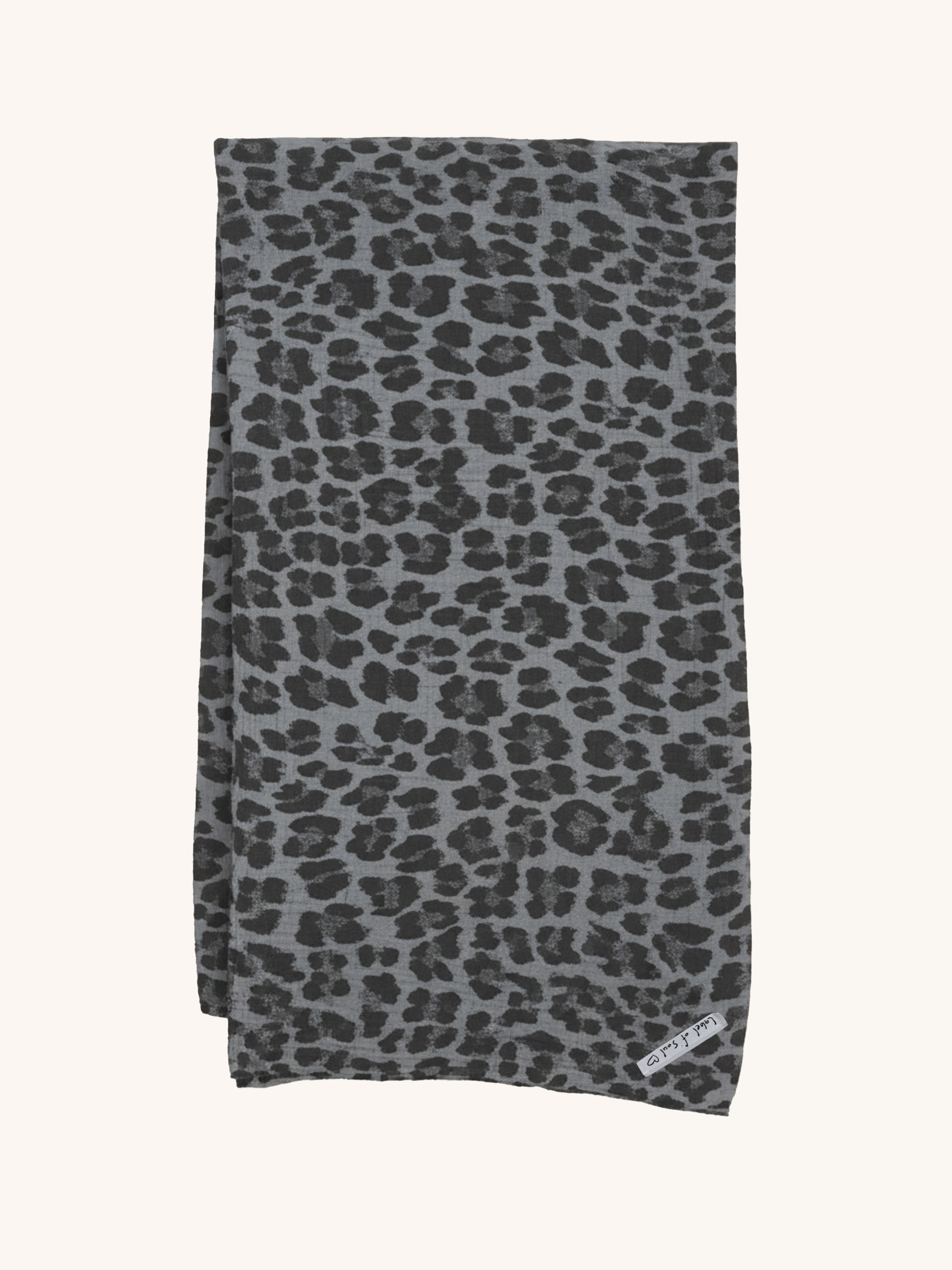 Musselin Maxi Schal - Leo Grau Musselin Maxi Schal - Leo Grau