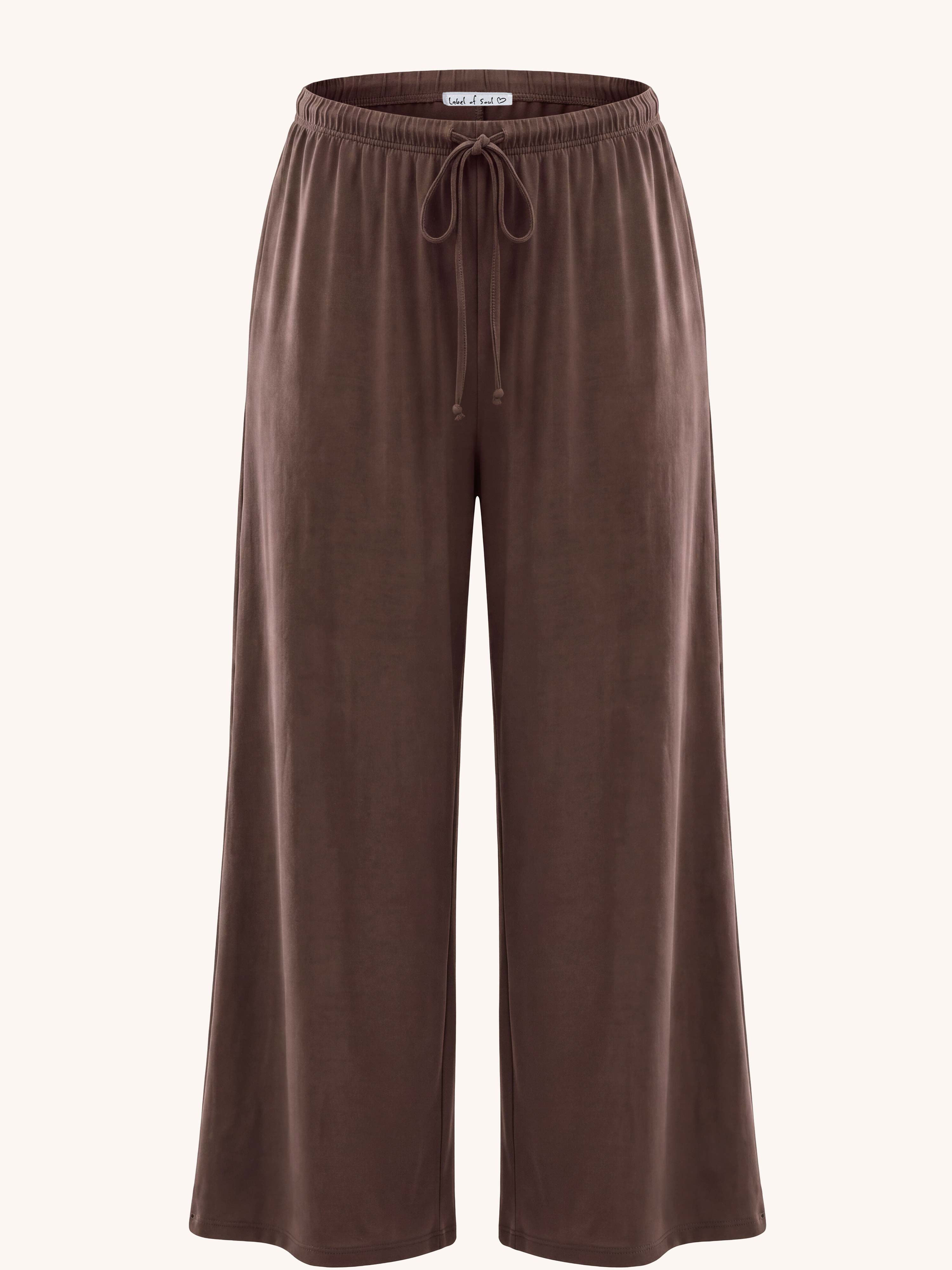 Basic Oversize Loungewear Palazzo Hose - LONG - Schoko