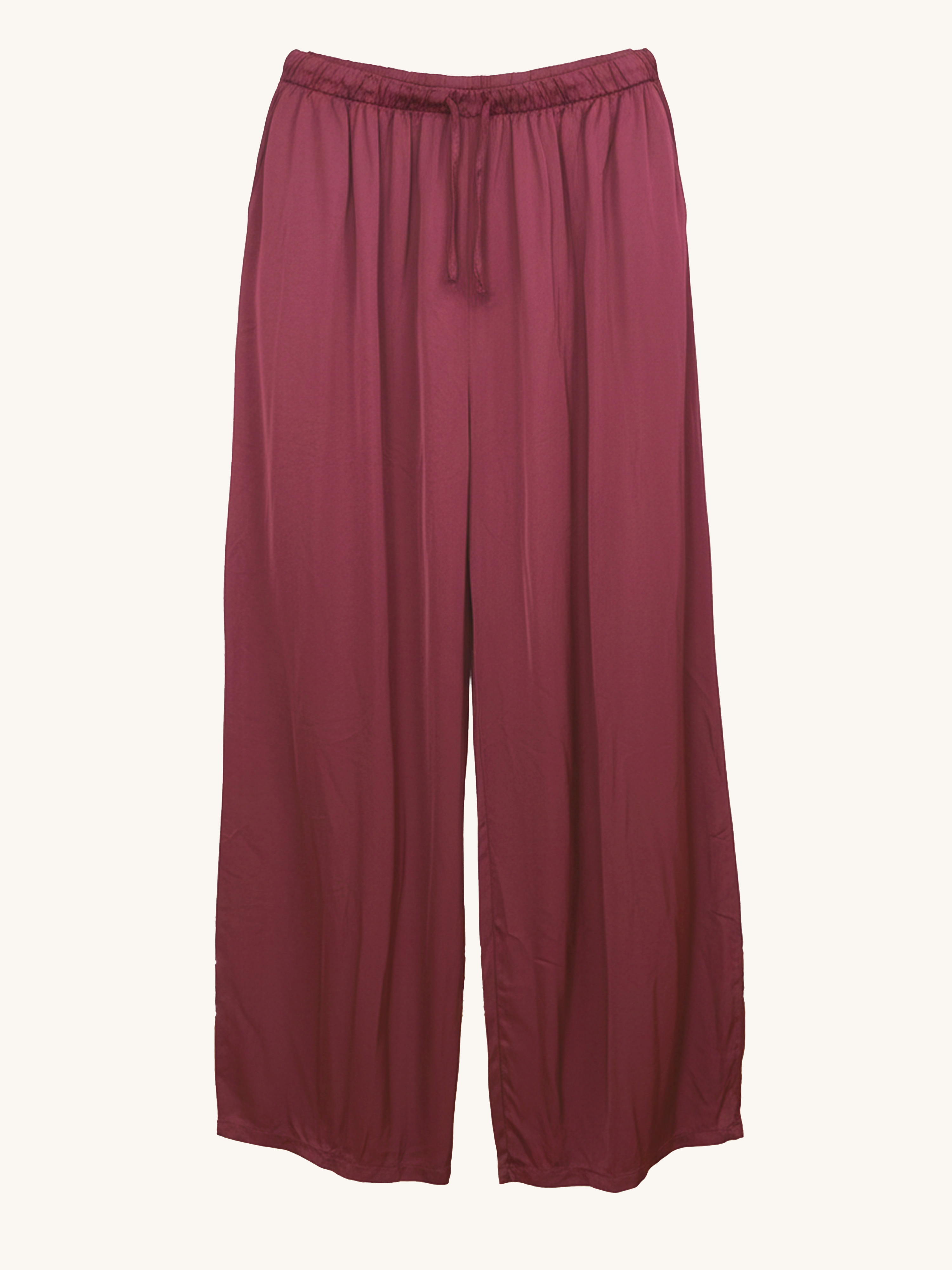 Viskose Palazzo Hose - ELEGANCE - Burgundy