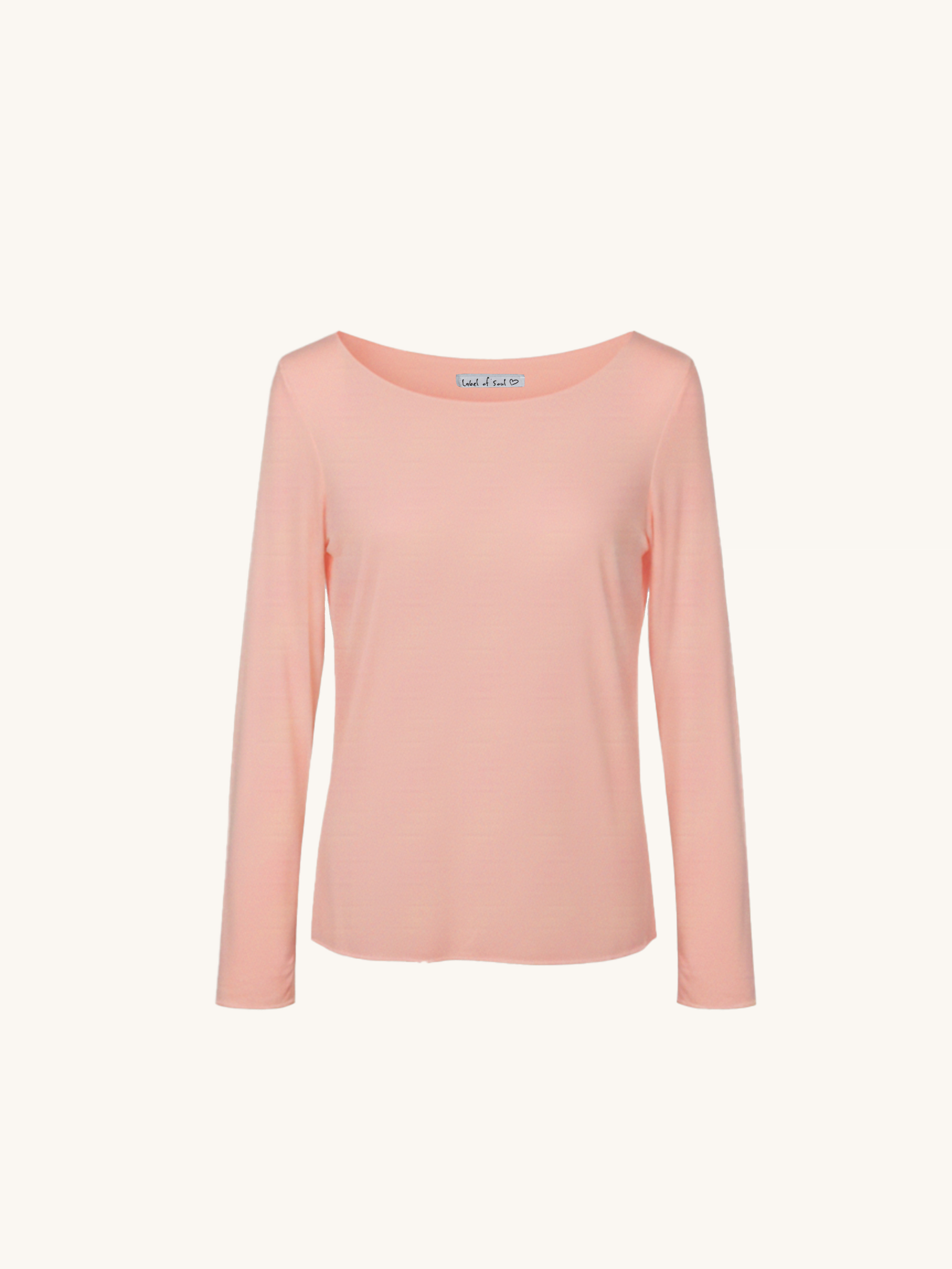Soft Langarmshirt mit Kaschmiranteil - Blush