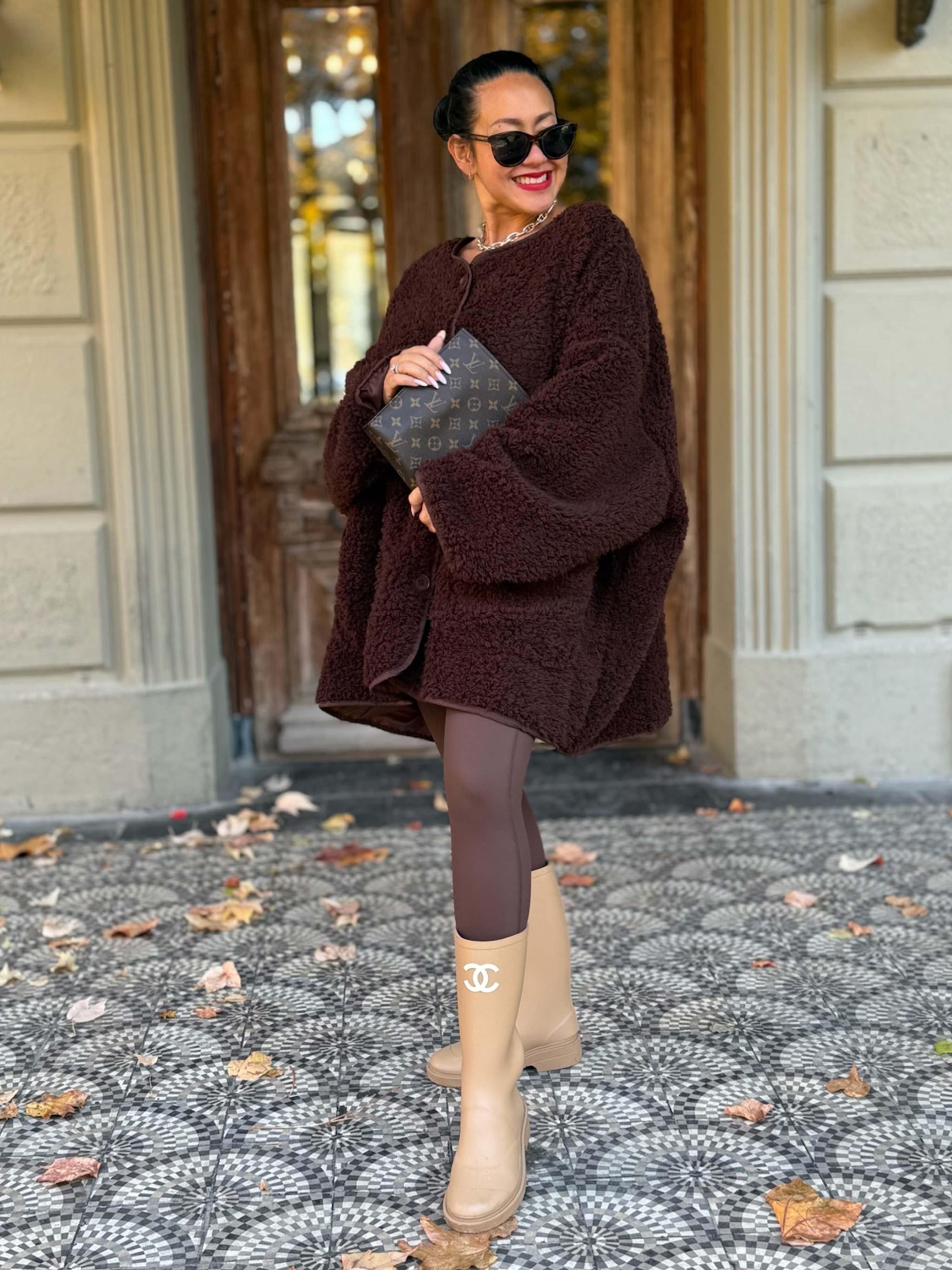 Teddylook Oversize Jacke - ICON - Schoko