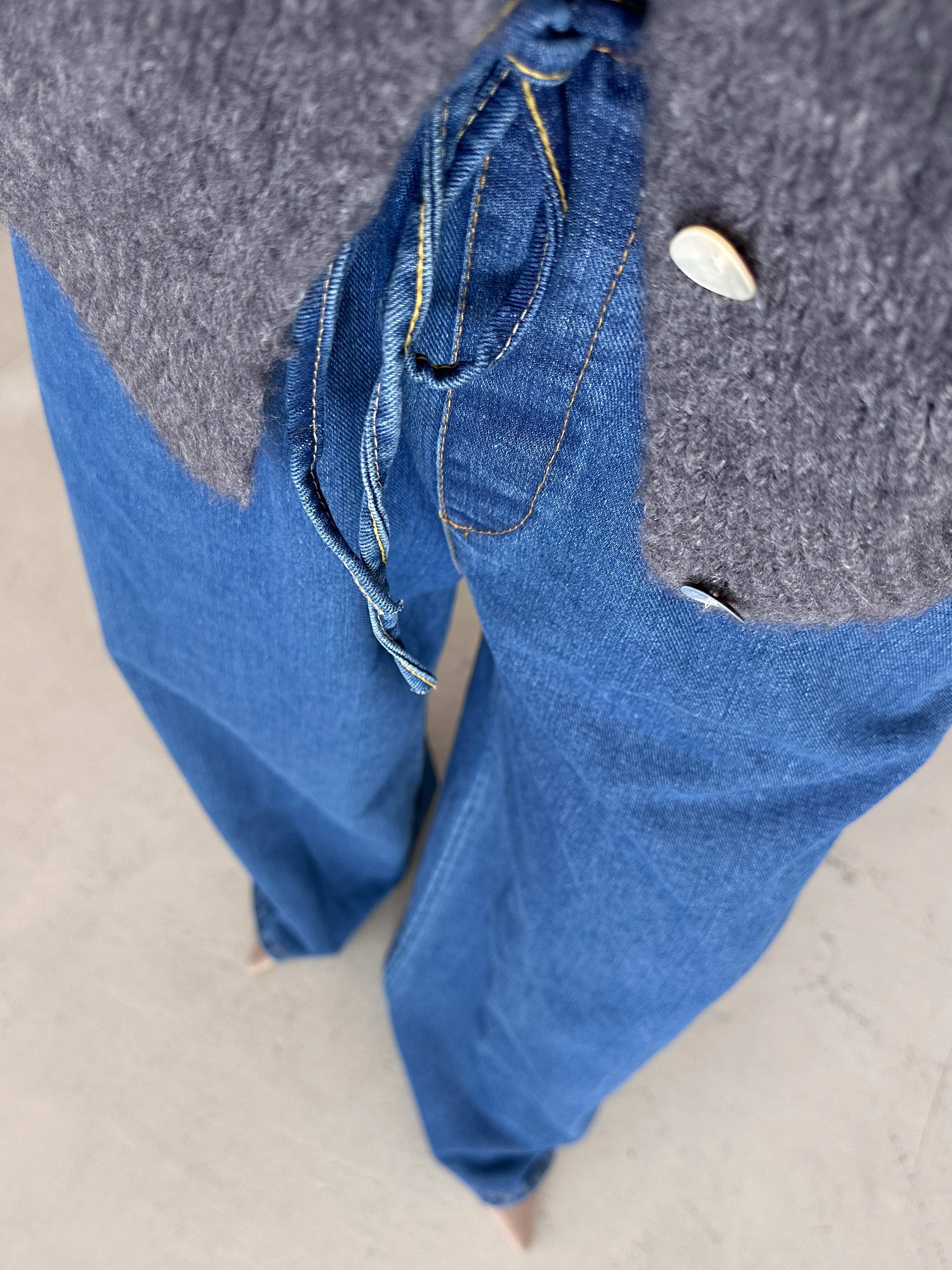 Palazzo Jeans Hose - ONESIZE - Denim Blue