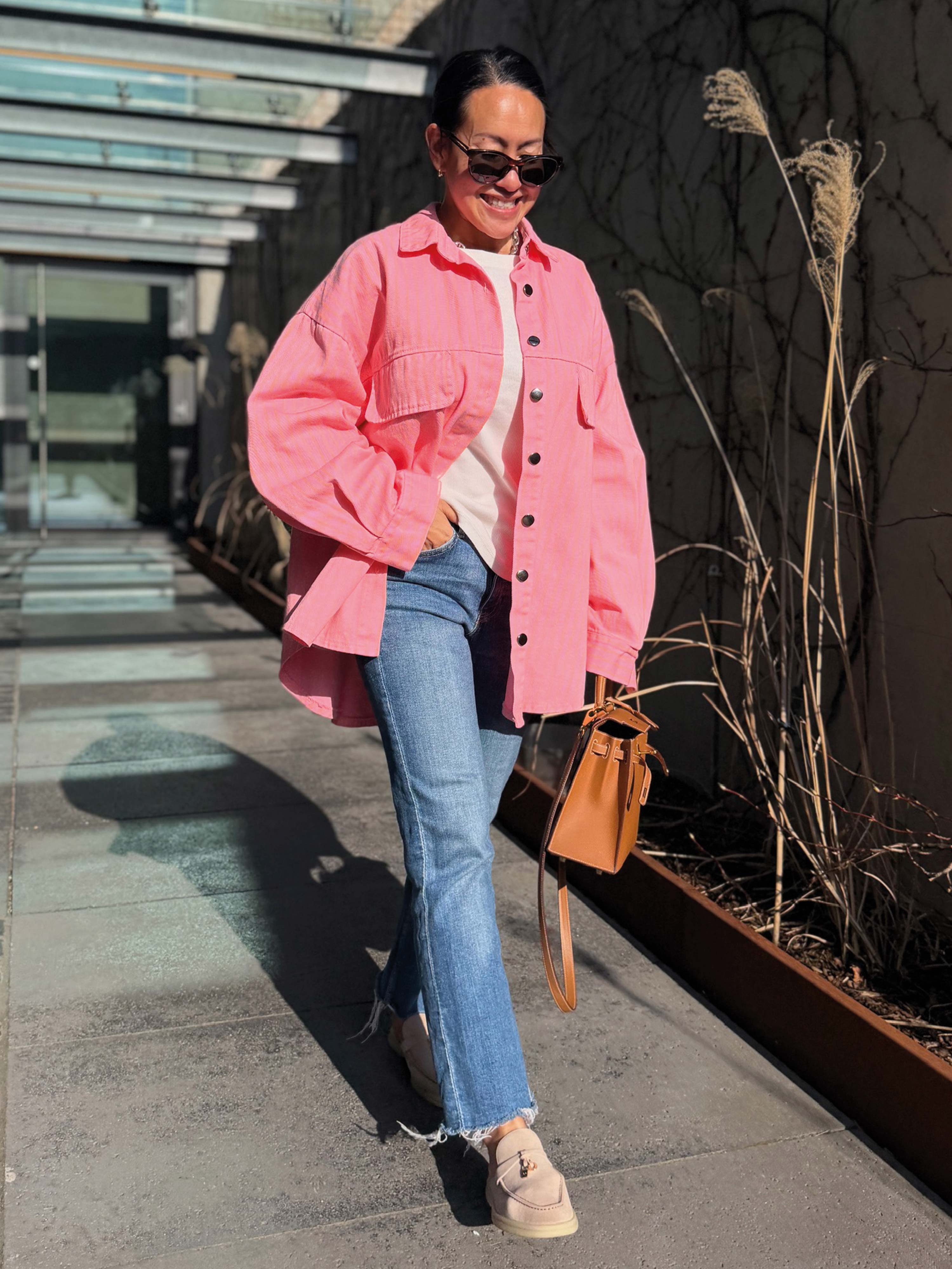 Denim Overshirt Jacke - STRIPES Lollipop