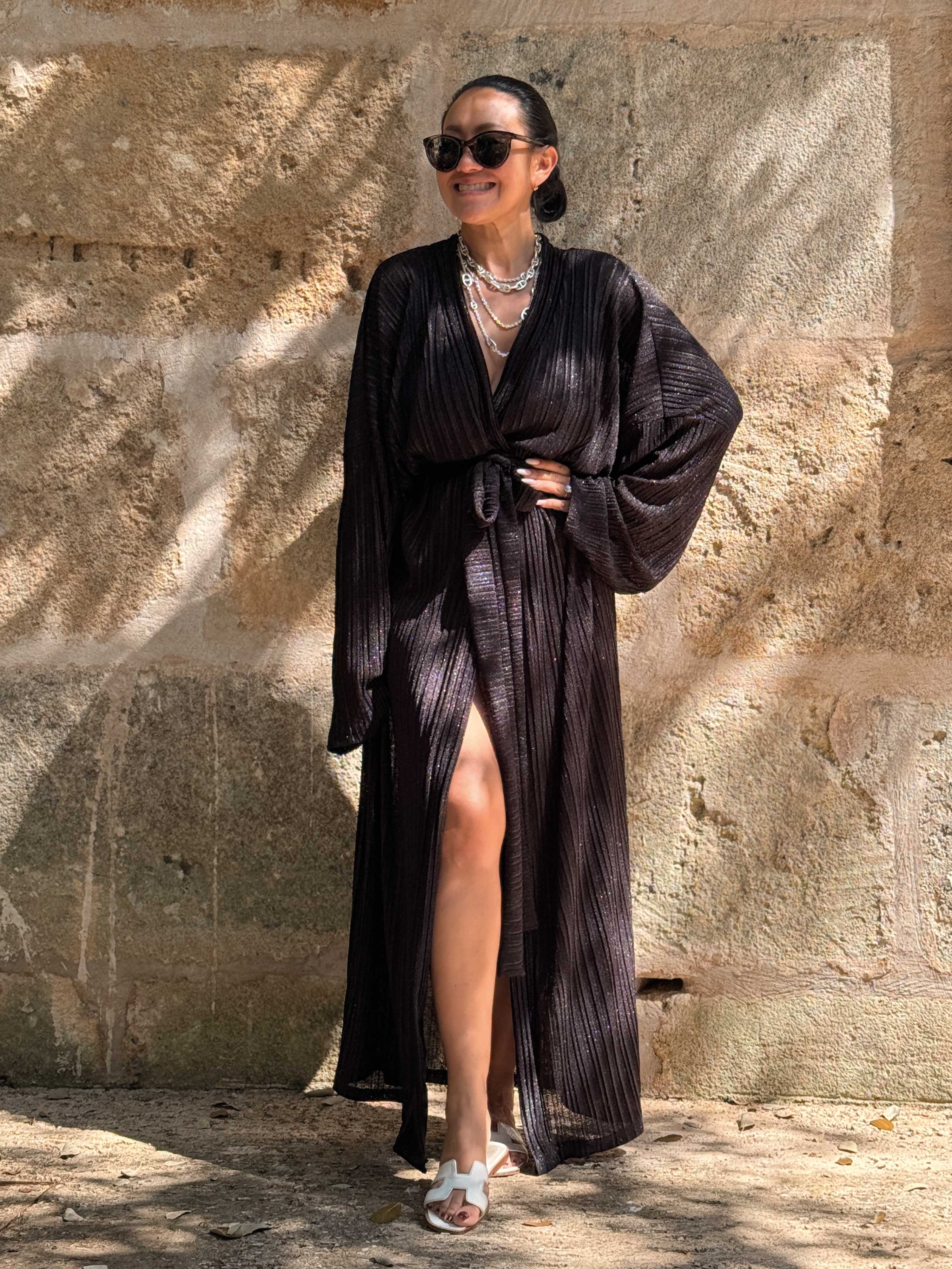 Wickel Kleid - GLAMOURÉ - Noir