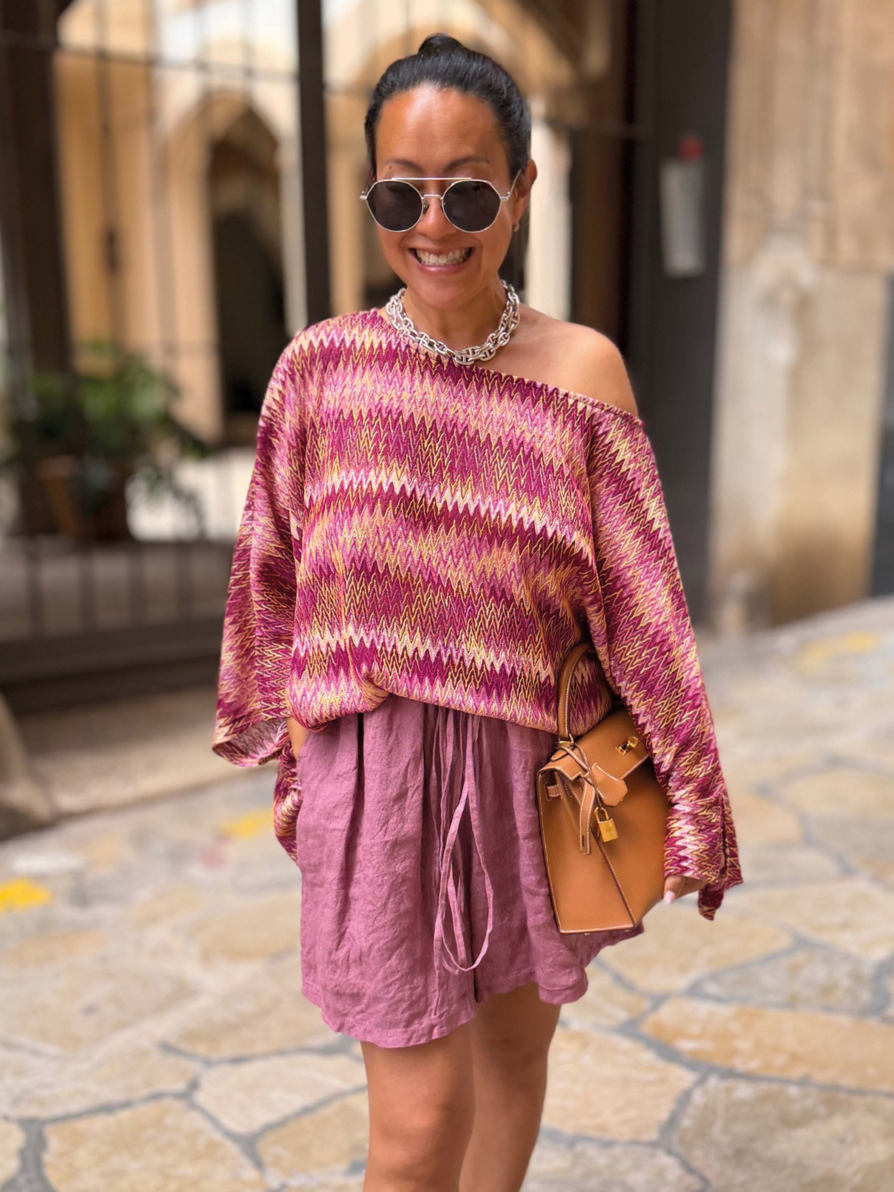Oversize Poncho - IBIZA BREEZE - Velvet Sunset