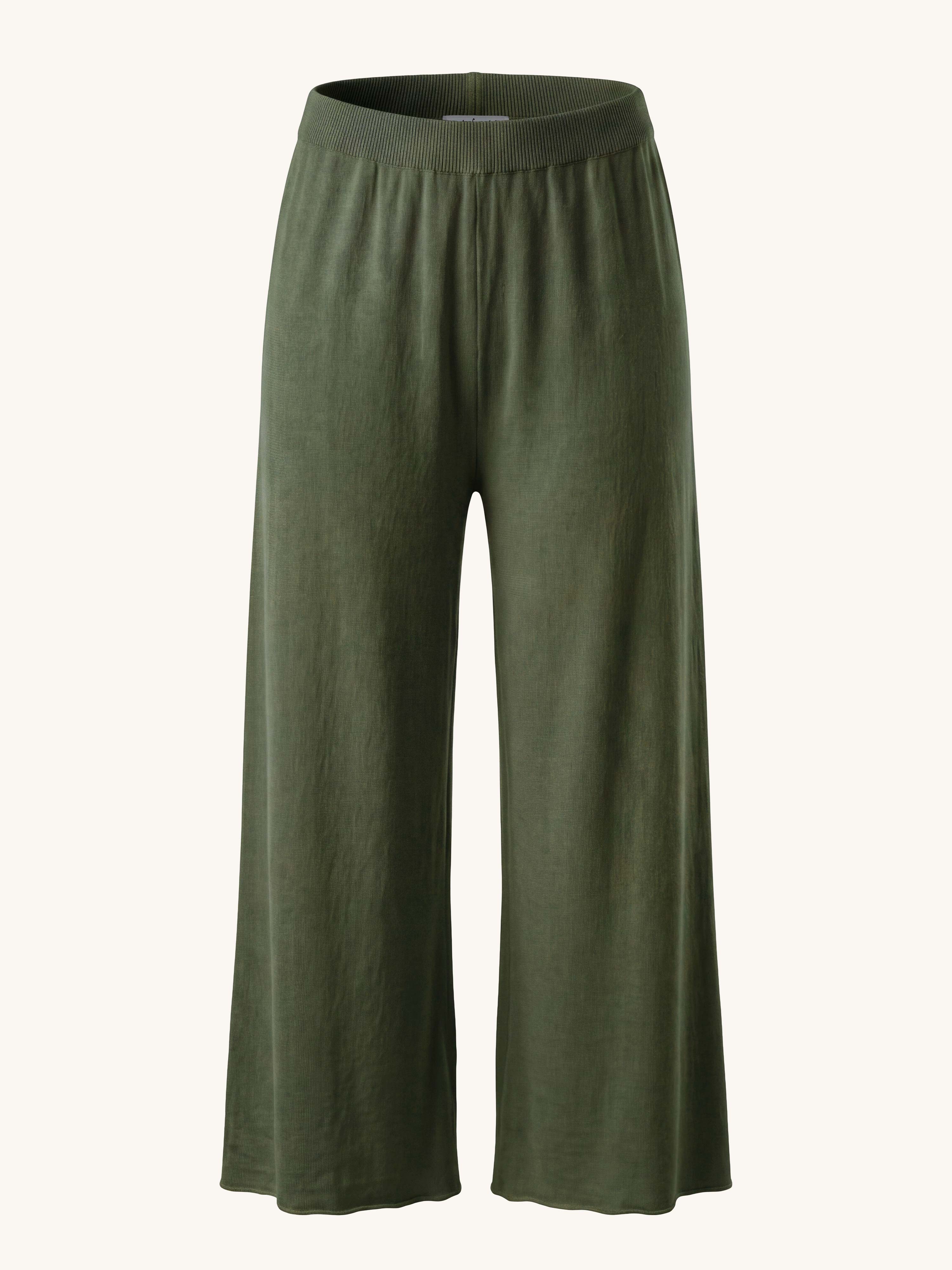 Viskose Strickhose - Olive