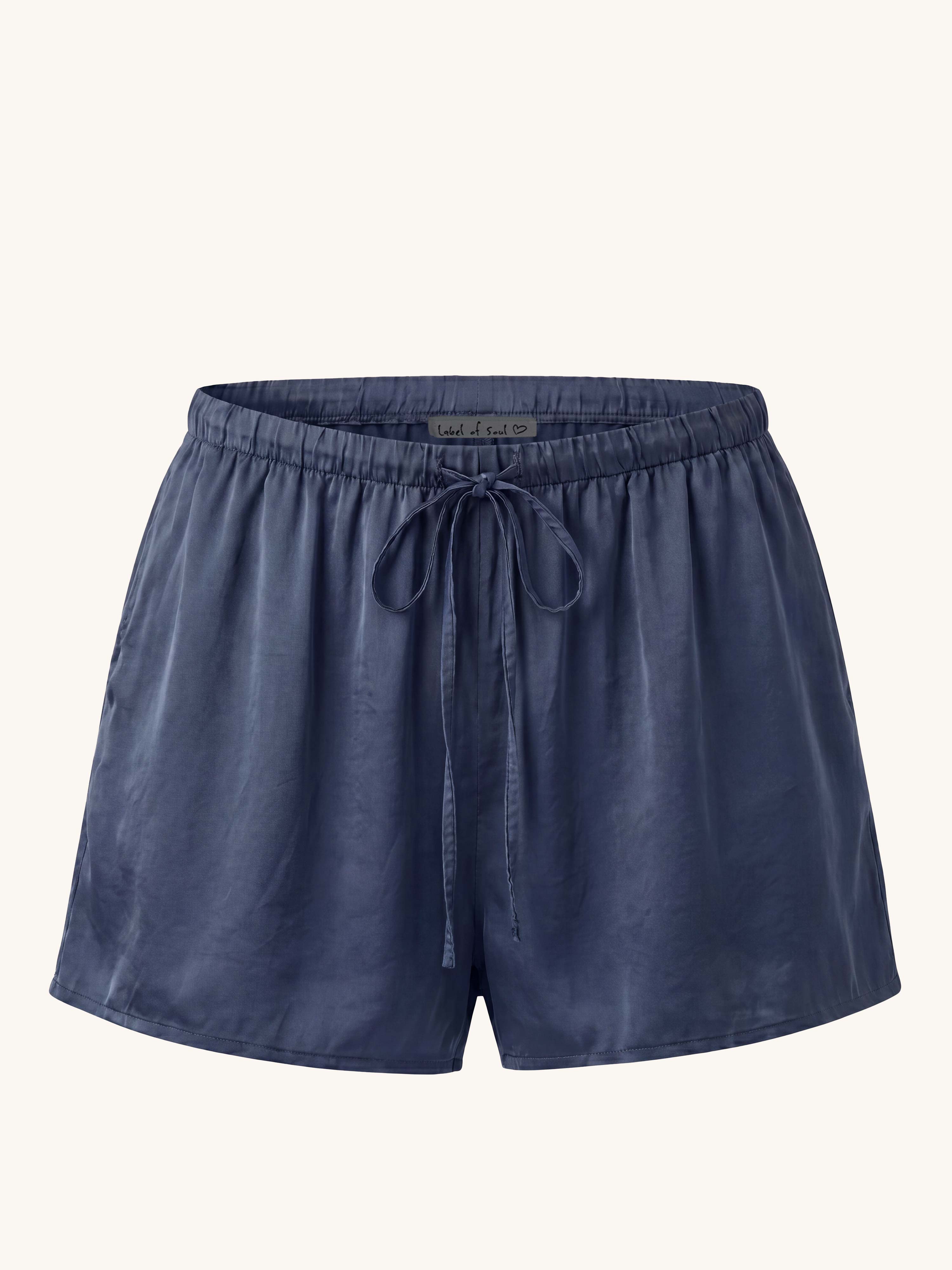 Viskose Bermuda Shorts - ELEGANCE - Navy