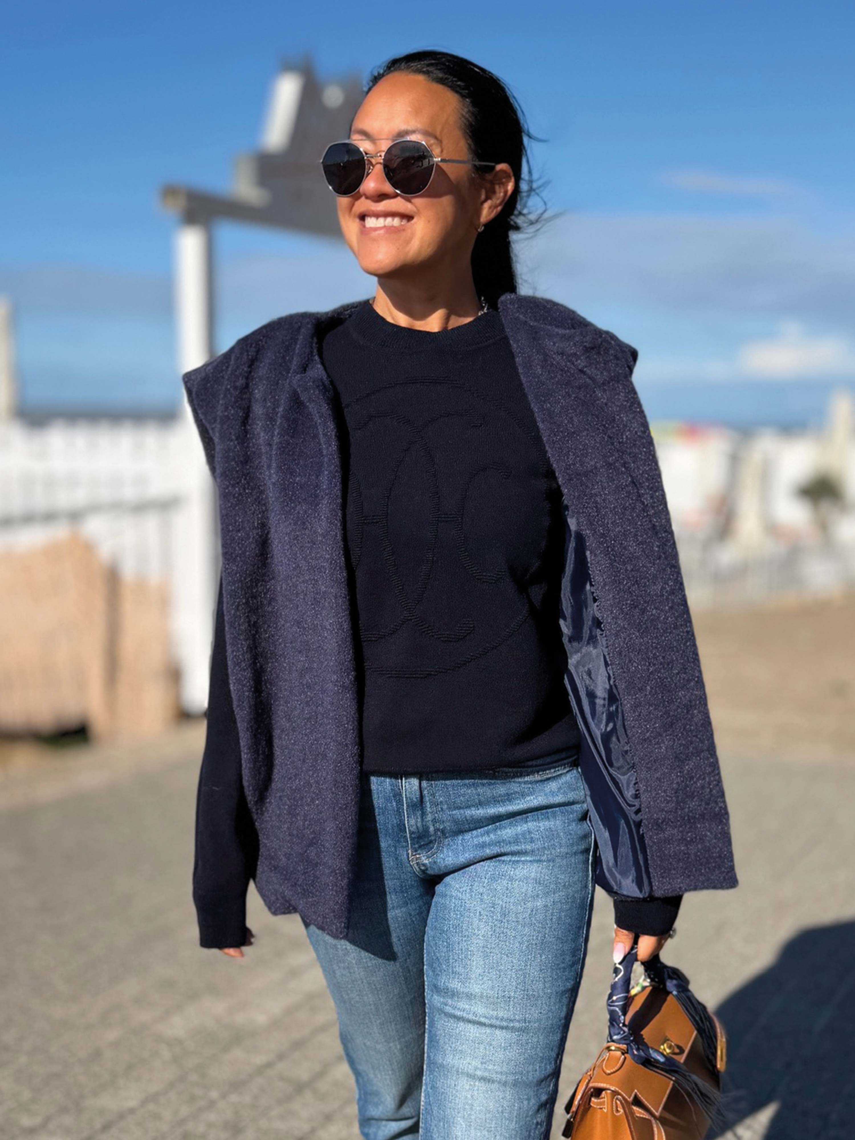 Kurzarm Weste mit Taschen - SIGNATURE - Navy