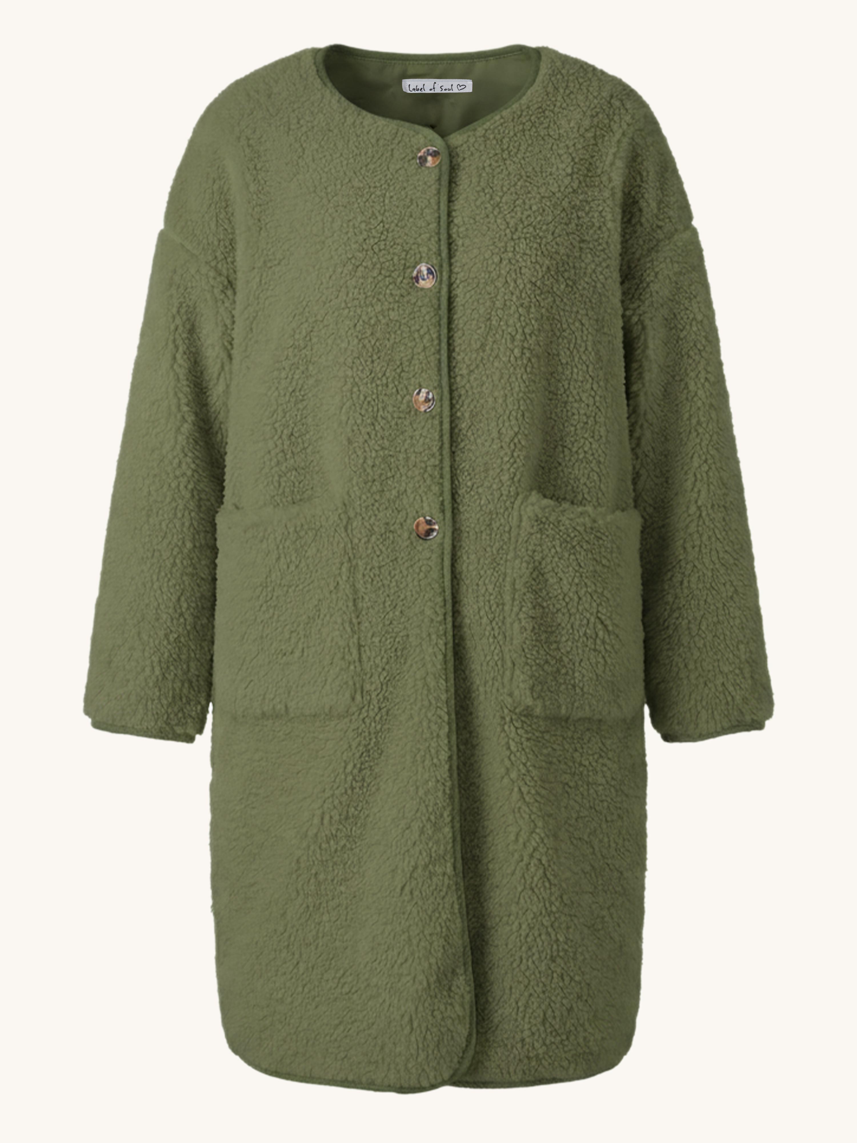 Teddylook Oversize Mantel - Salbei